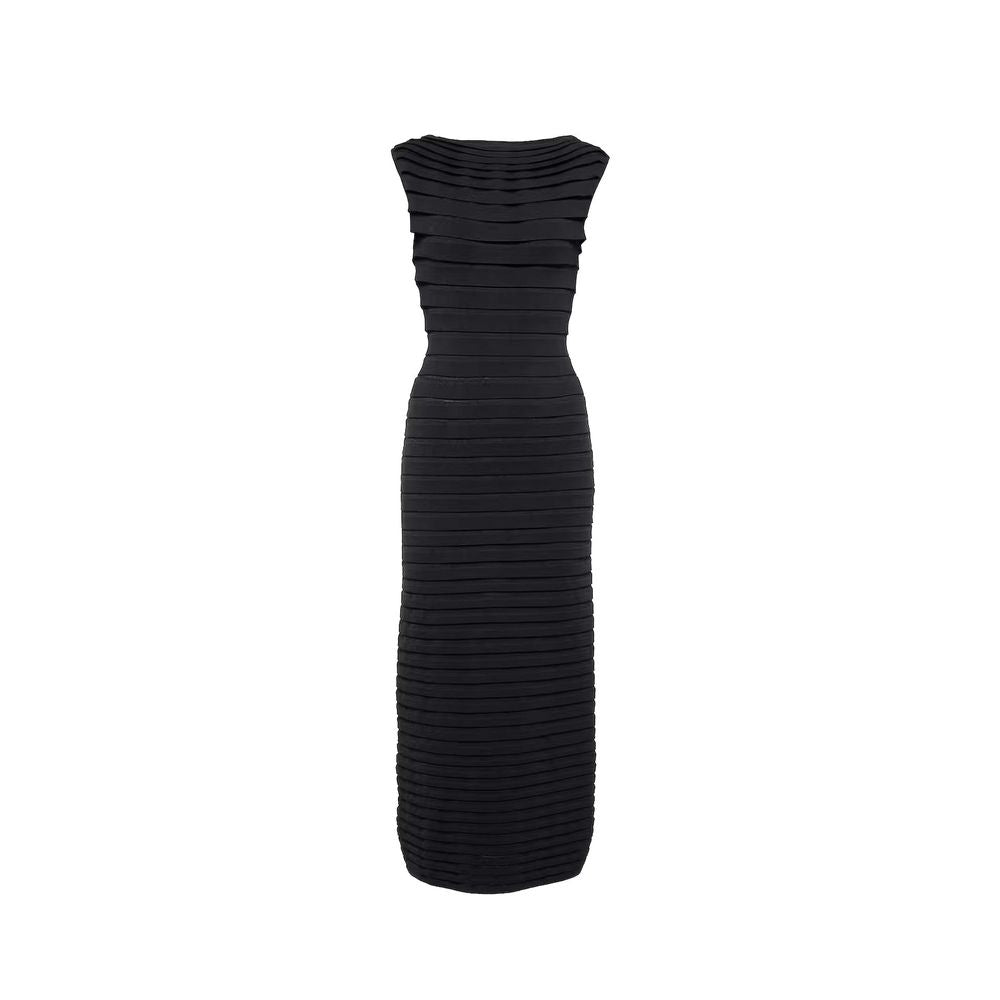 Alaïa 3D-Stripe Midi Dress