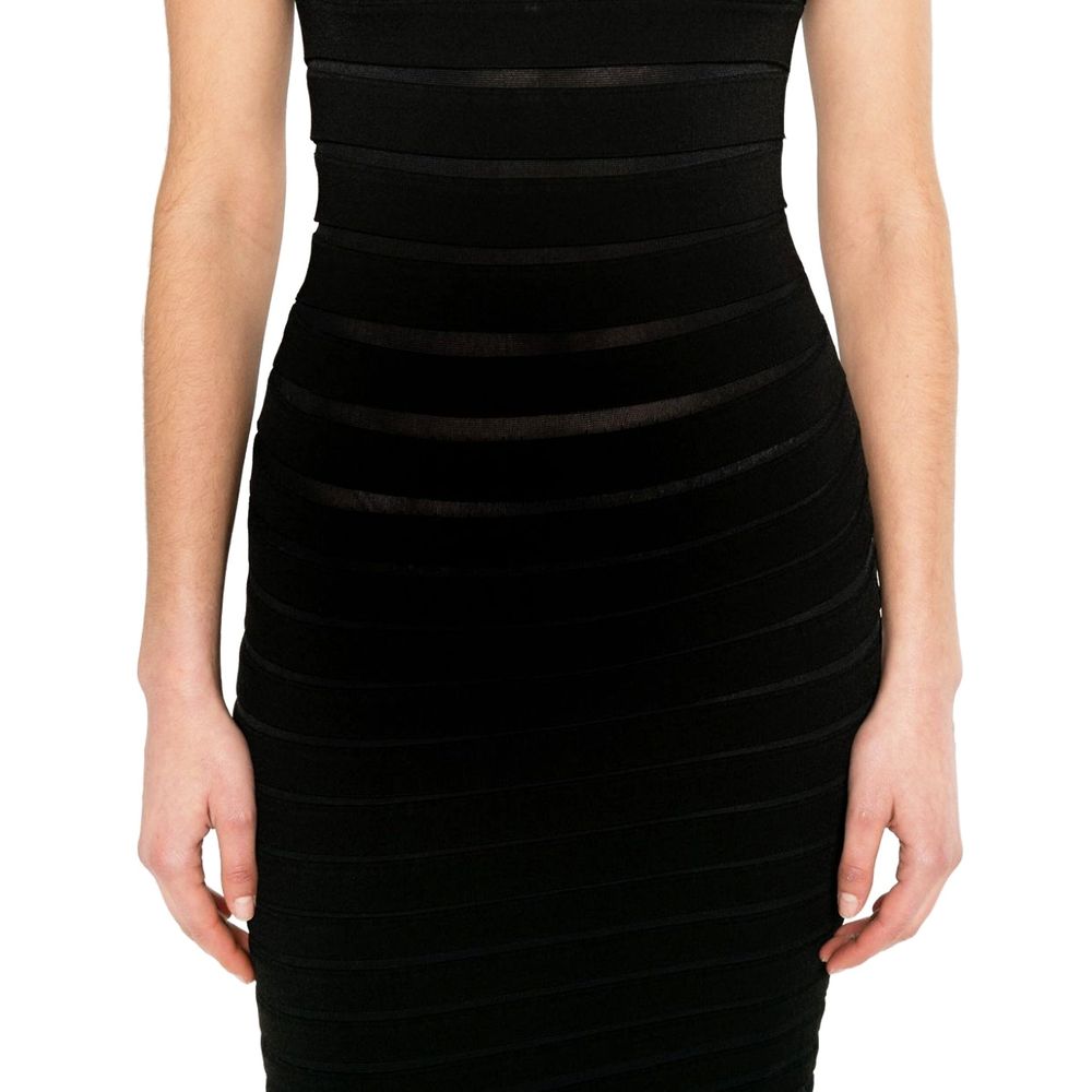 Alaïa 3D-Stripe Midi Dress