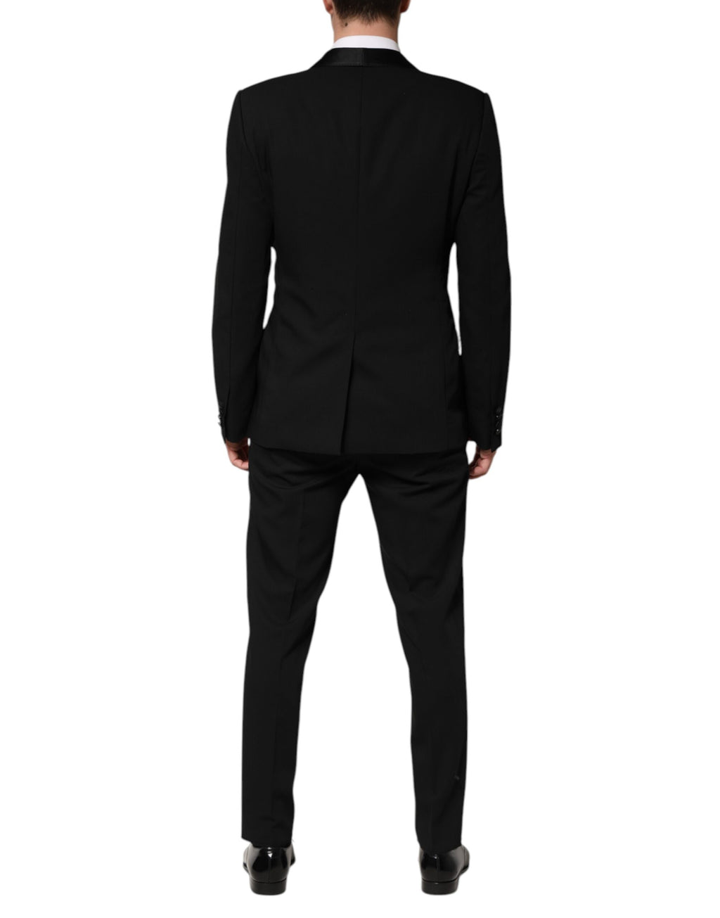 Dolce & Gabbana Black Wool 3 Piece Single Breasted Suit