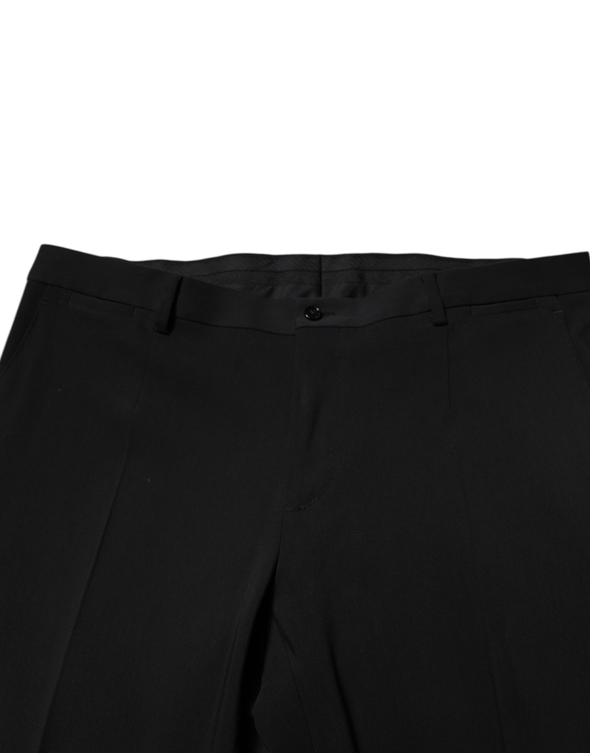 Dolce & Gabbana Black Cotton Single Breasted 2 Piece Suit