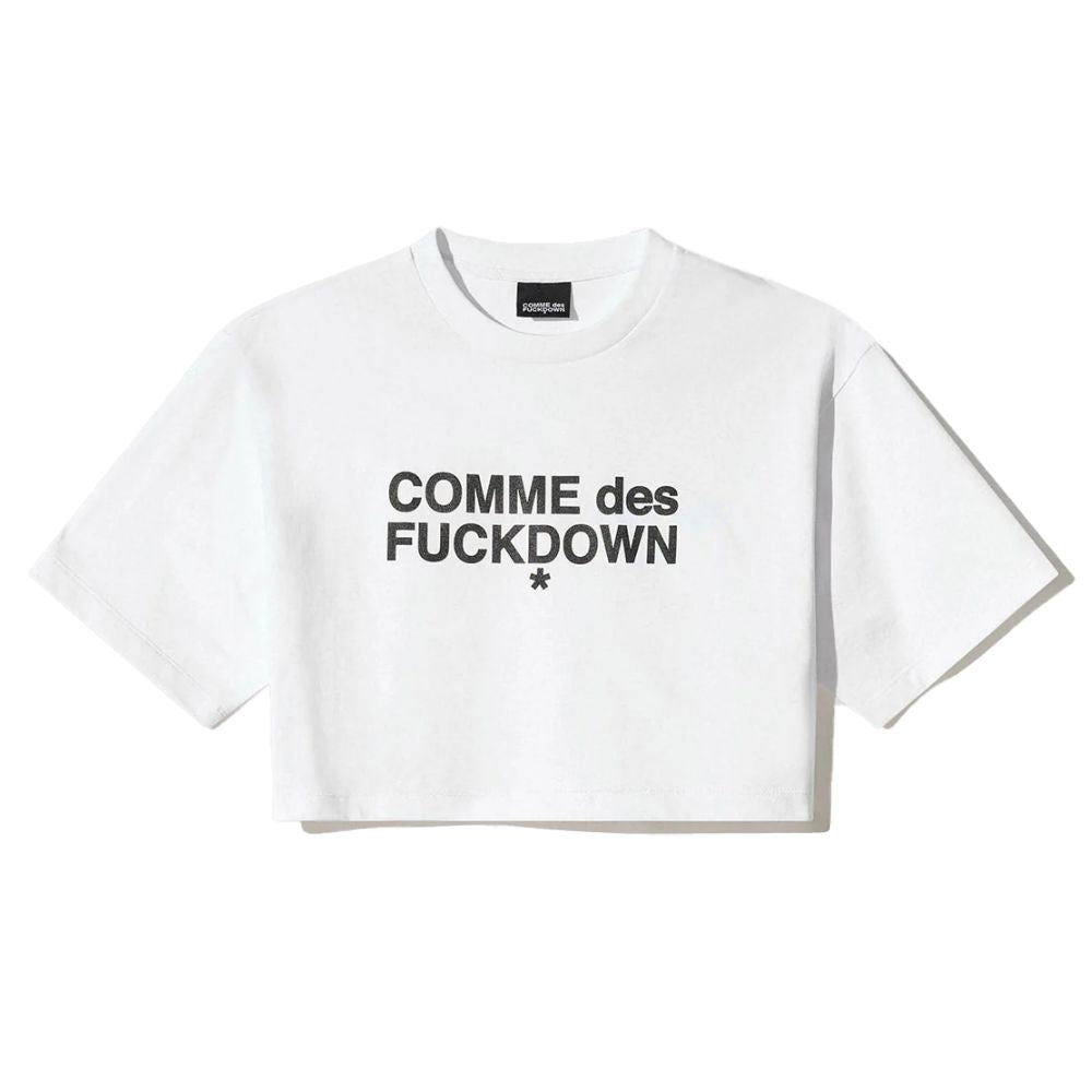 Comme Des Fuckdown White Cotton Tops & T-Shirt