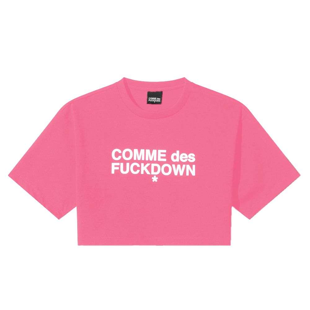 Comme Des Fuckdown Fuchsia Cotton Tops & T-Shirt