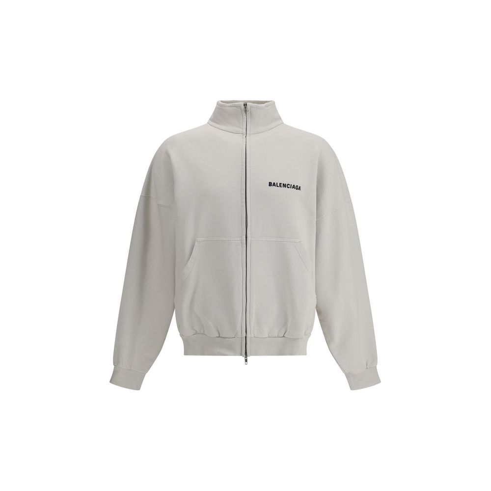 Balenciaga White Cotton Sweatshirt