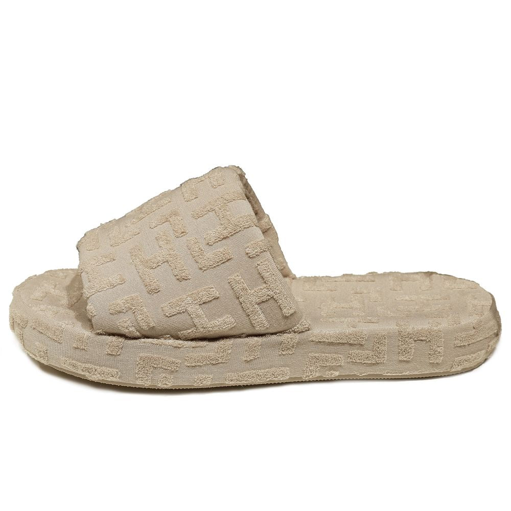 Hinnominate Beige Cotton Sandal
