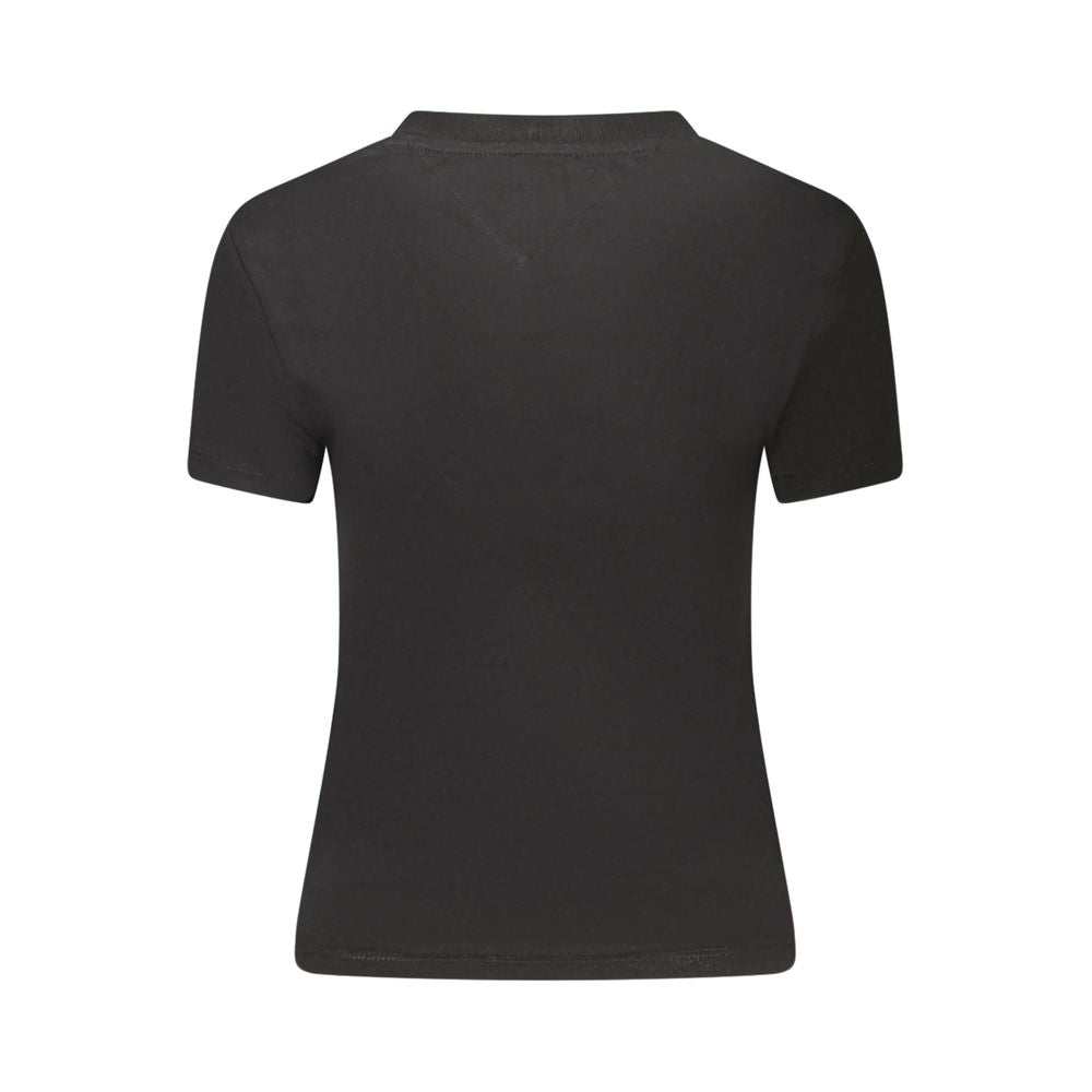 Tommy Hilfiger Black Cotton Women T-Shirt