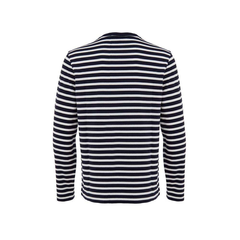 Maison Kitsuné Blue Cotton Long Sleeve T-Shirt