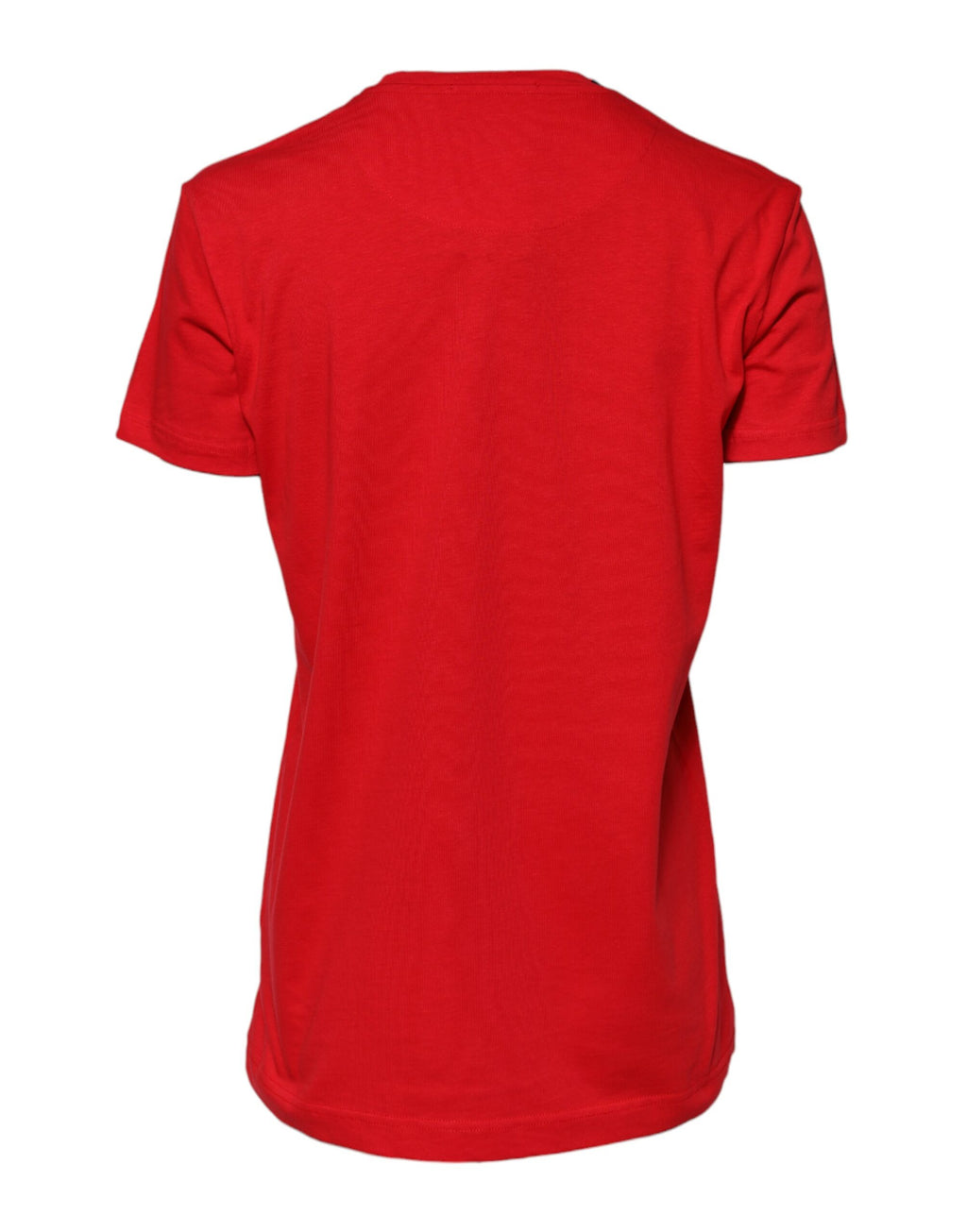 Dolce & Gabbana Red Cotton Crew Neck Short Sleeves Top T-shirt