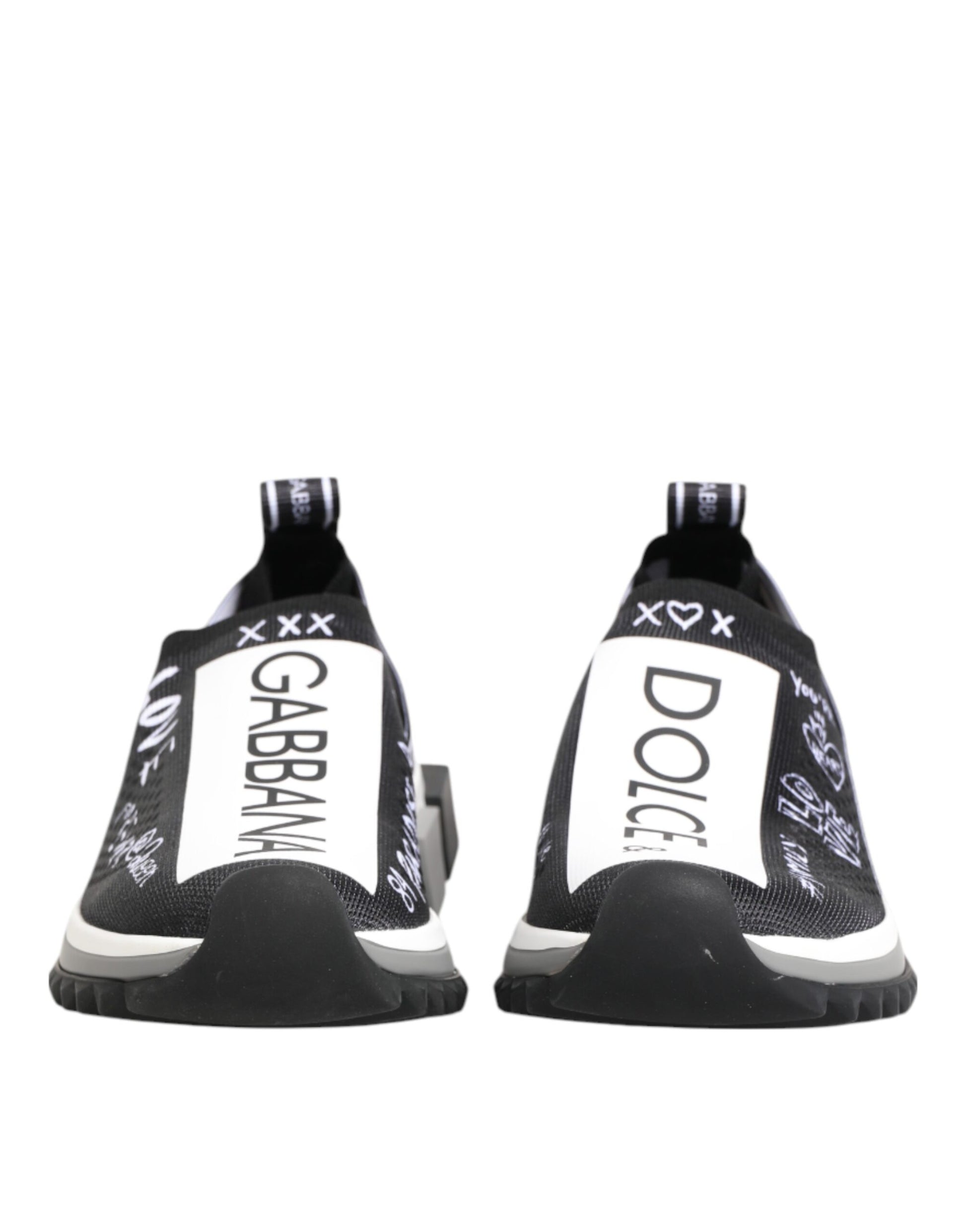 Dolce & Gabbana Black White Sorrento Low Top Sneakers Shoes