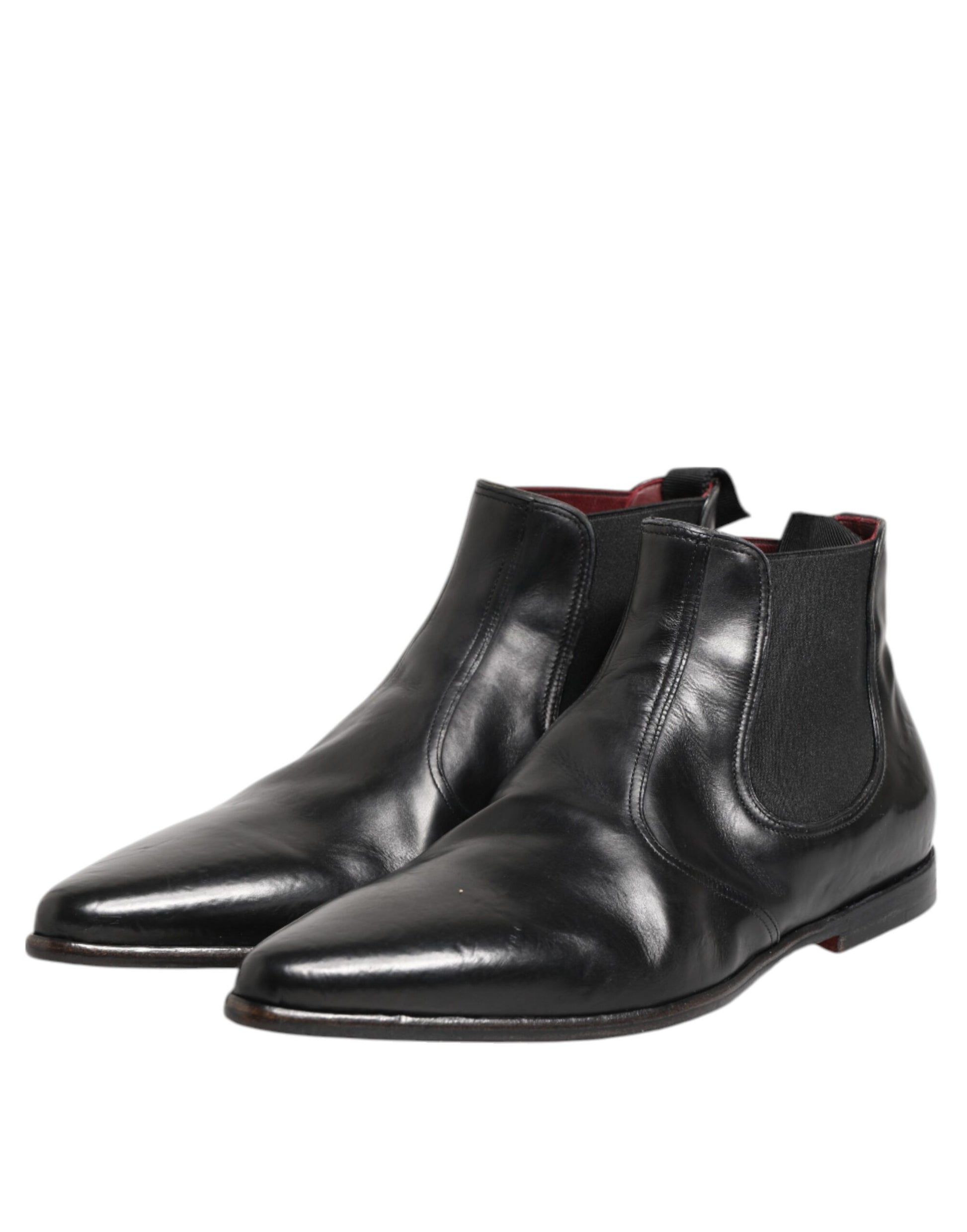 Dolce & Gabbana Black Chelsea Slip On Men Ankle Boots Shoes