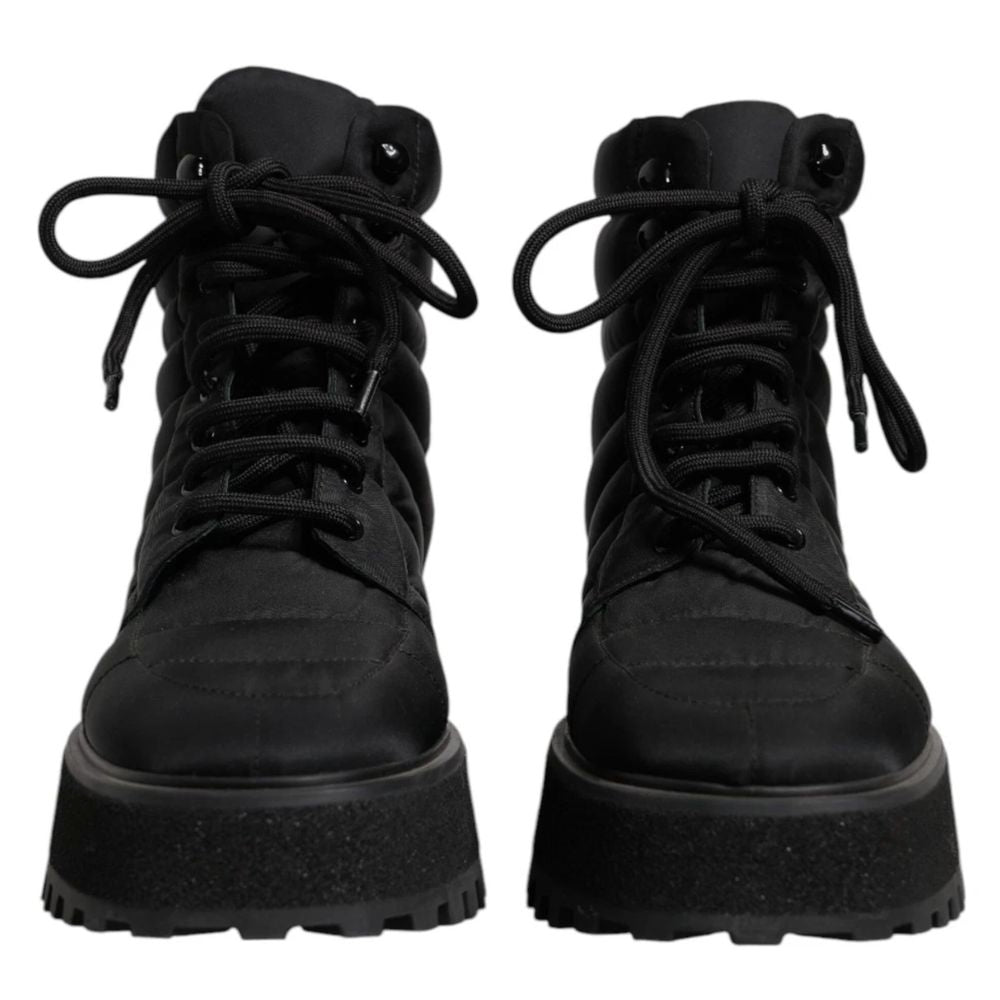 Dolce & Gabbana Black Nylon Men Boot