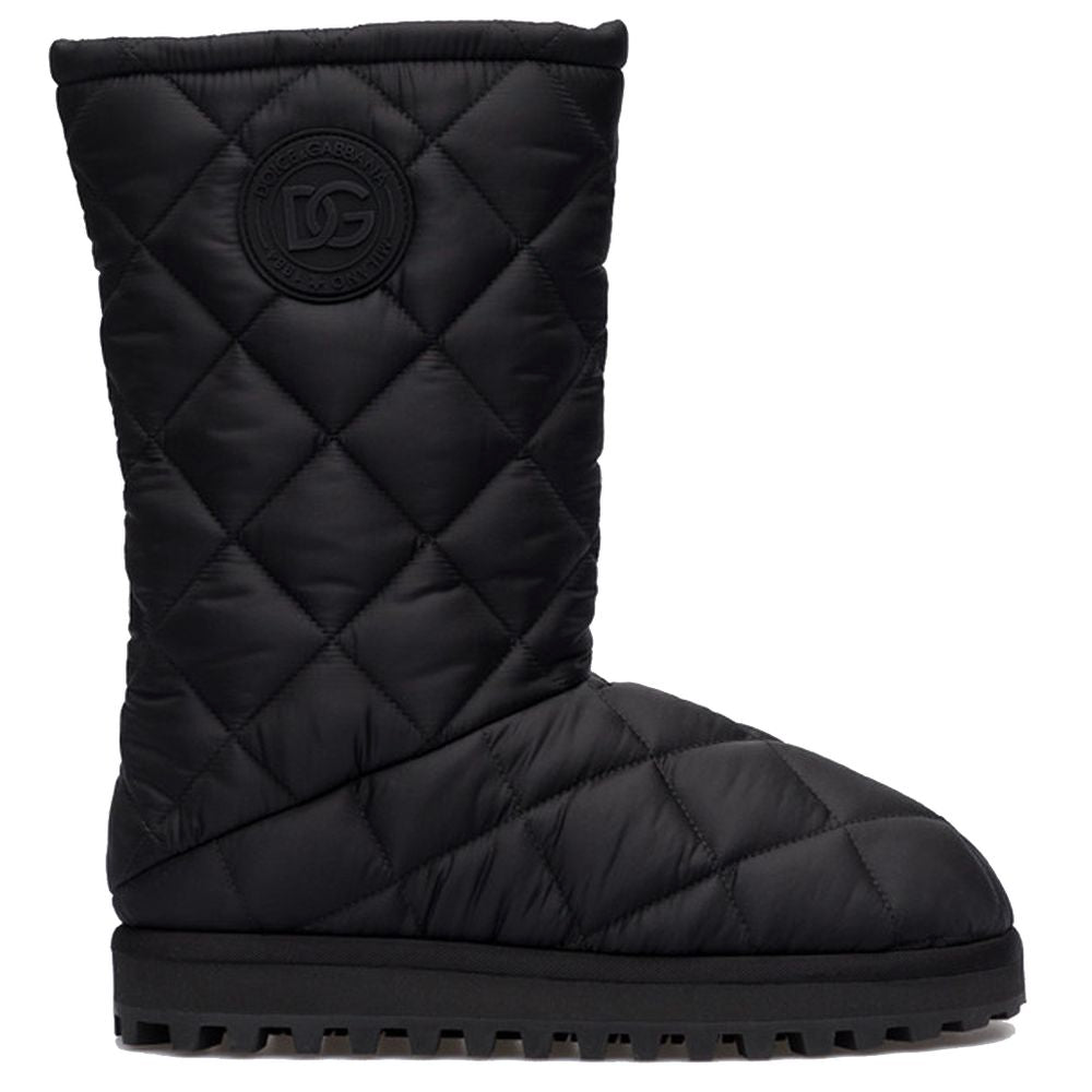 Dolce & Gabbana Black Nylon Men Boot