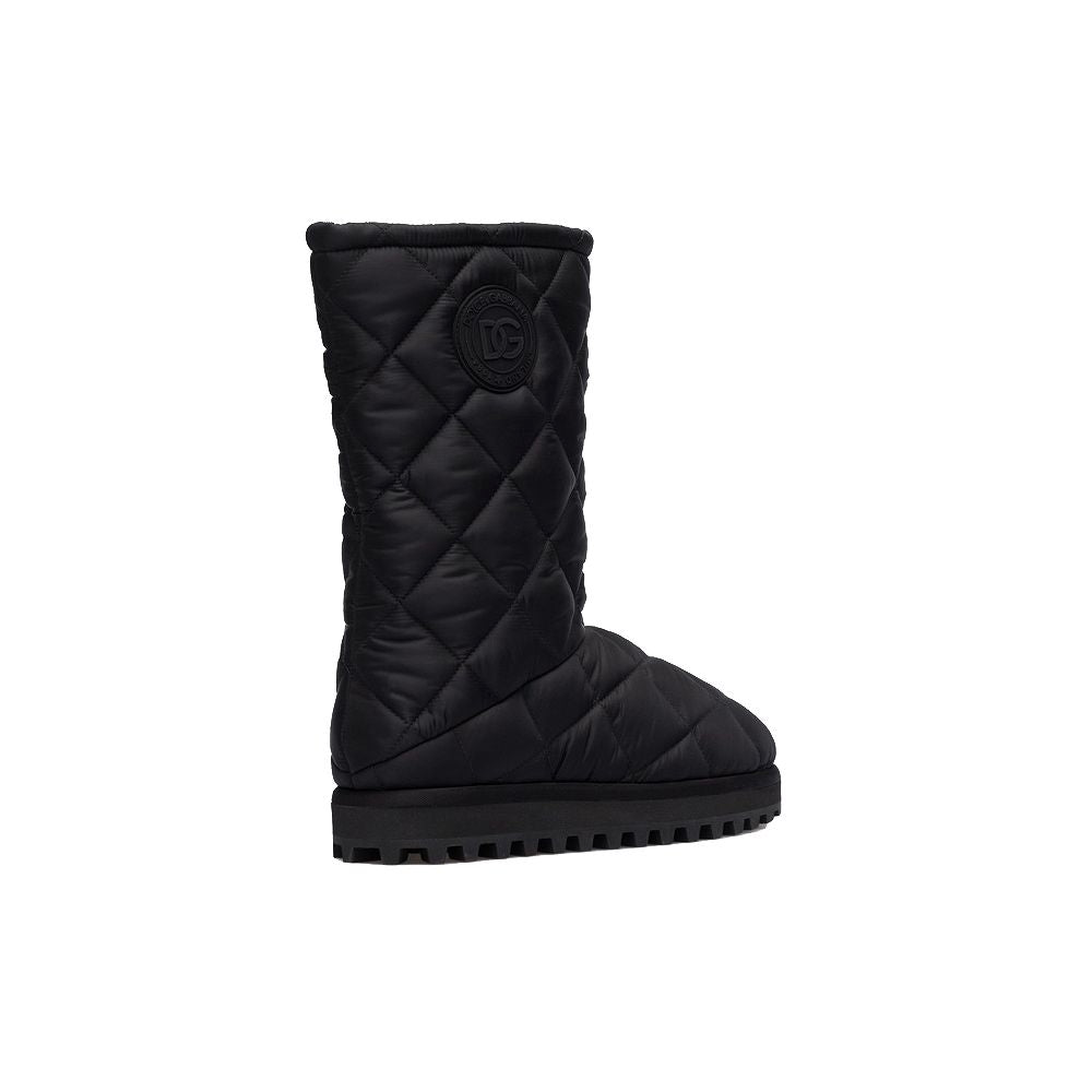 Dolce & Gabbana Black Nylon Men Boot