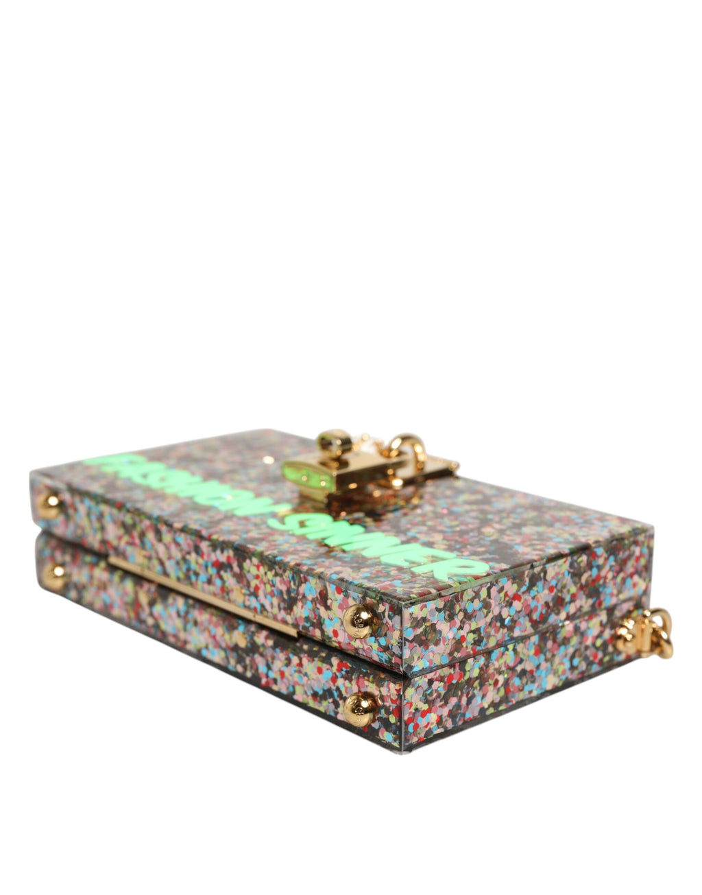 Dolce & Gabbana Multicolor PurseBox Fashion Sinner Glitter Crossbody Bag