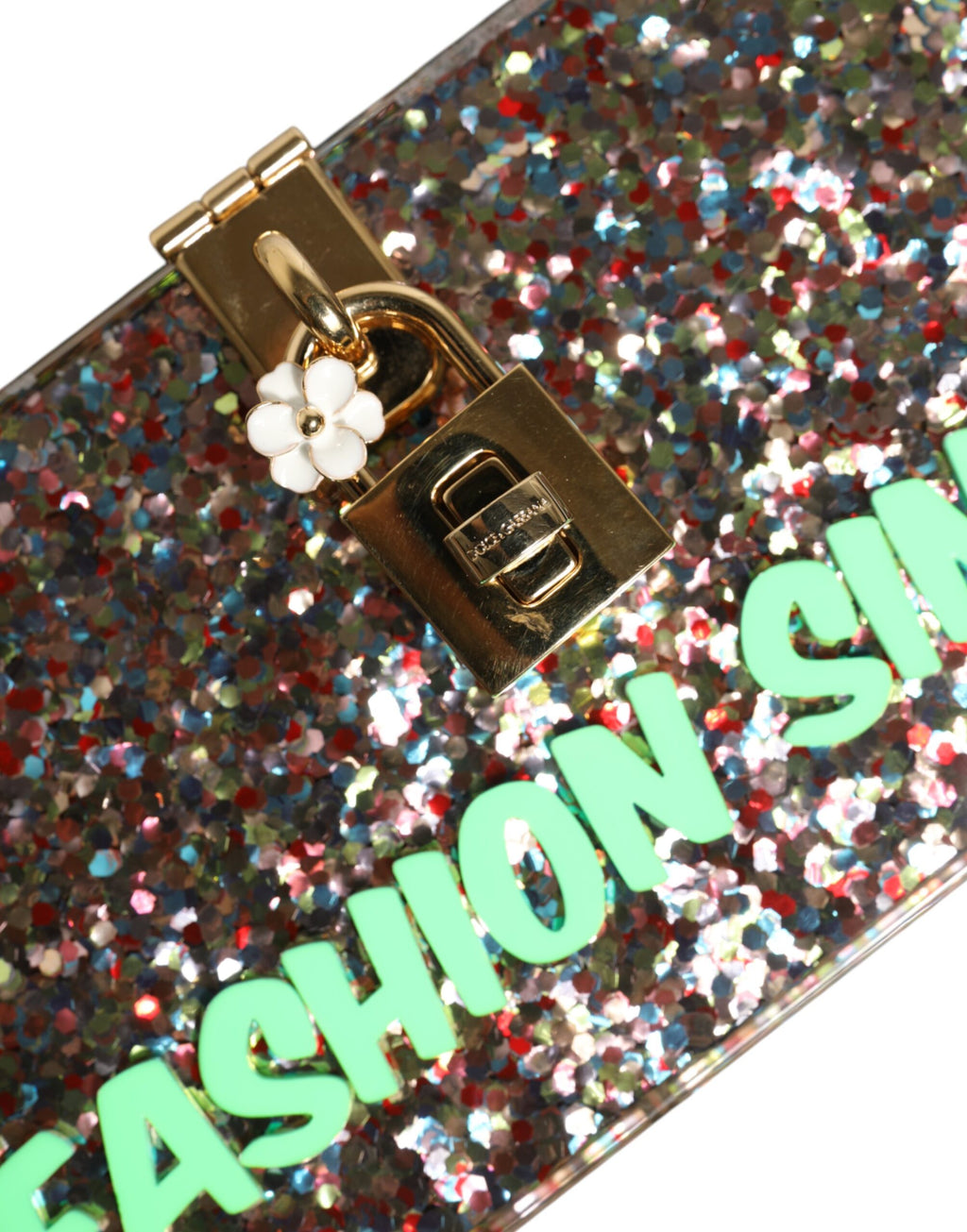 Dolce & Gabbana Multicolor PurseBox Fashion Sinner Glitter Crossbody Bag