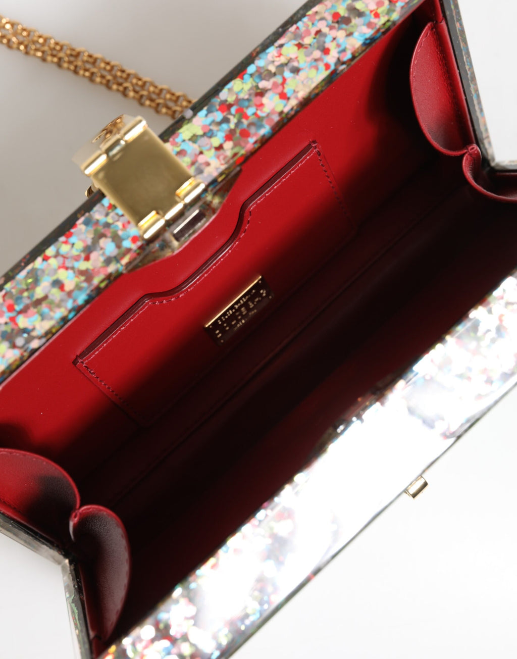 Dolce & Gabbana Multicolor PurseBox Fashion Sinner Glitter Crossbody Bag