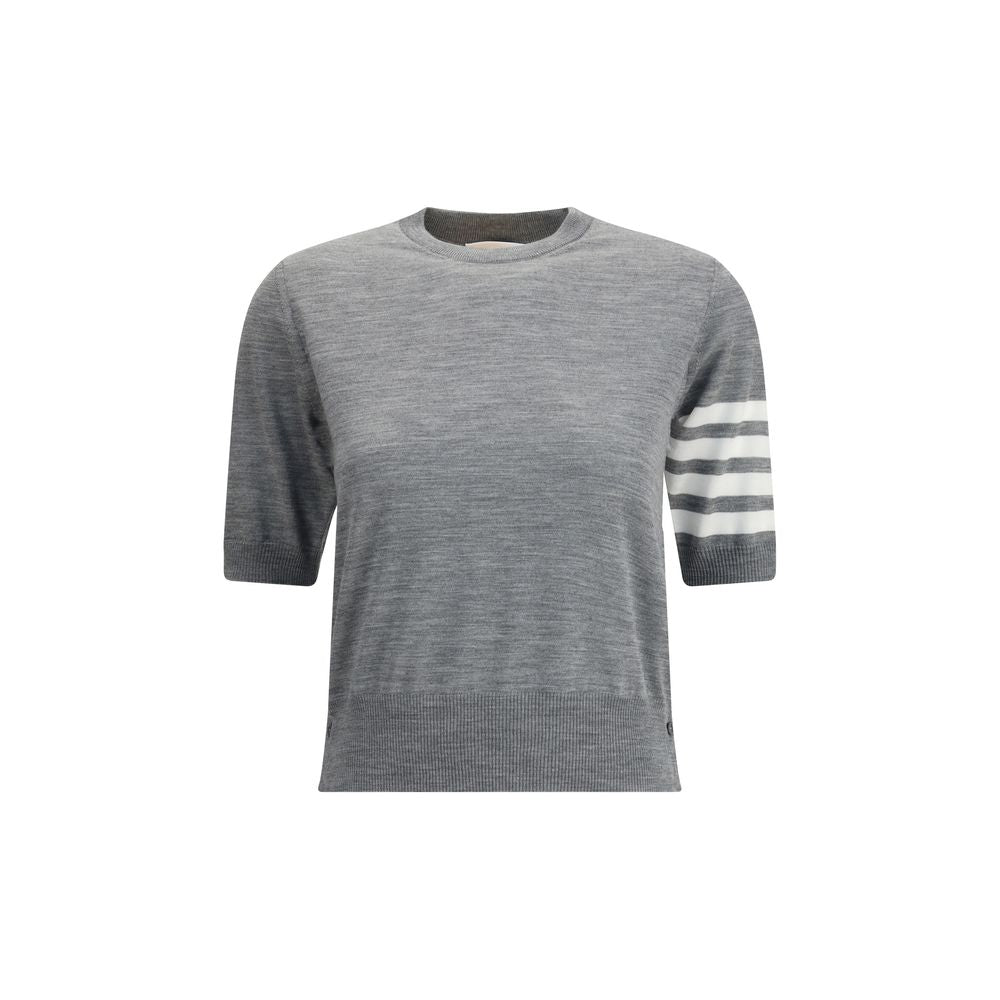 Thom Browne Gray Fleece Wool T-Shirt