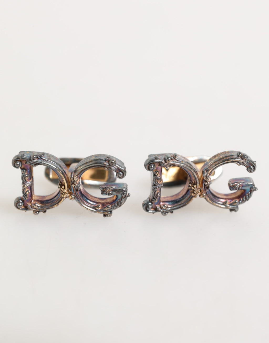 Dolce & Gabbana Gold Tone 925 Sterling Silver DG Logo Accessory Cufflink