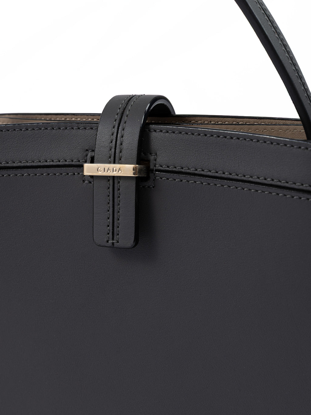 Giada Anthracite Leather Shoulder Bag