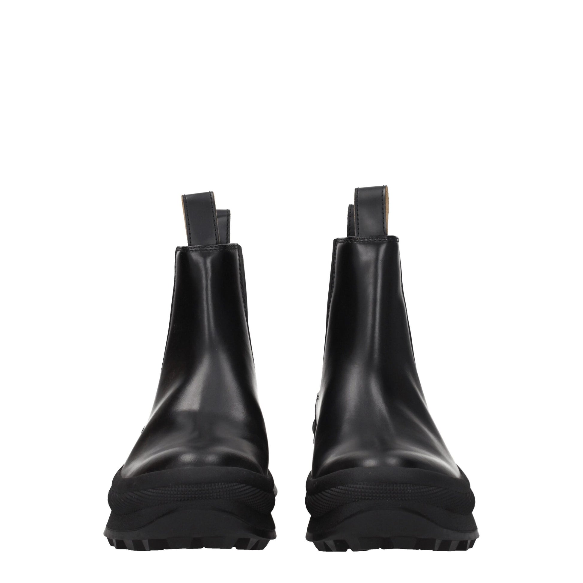 Jil Sander Black Leather Ankle Boots