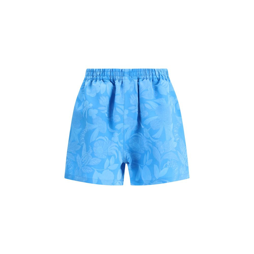 Balenciaga Blue Viscose Bermuda Shorts