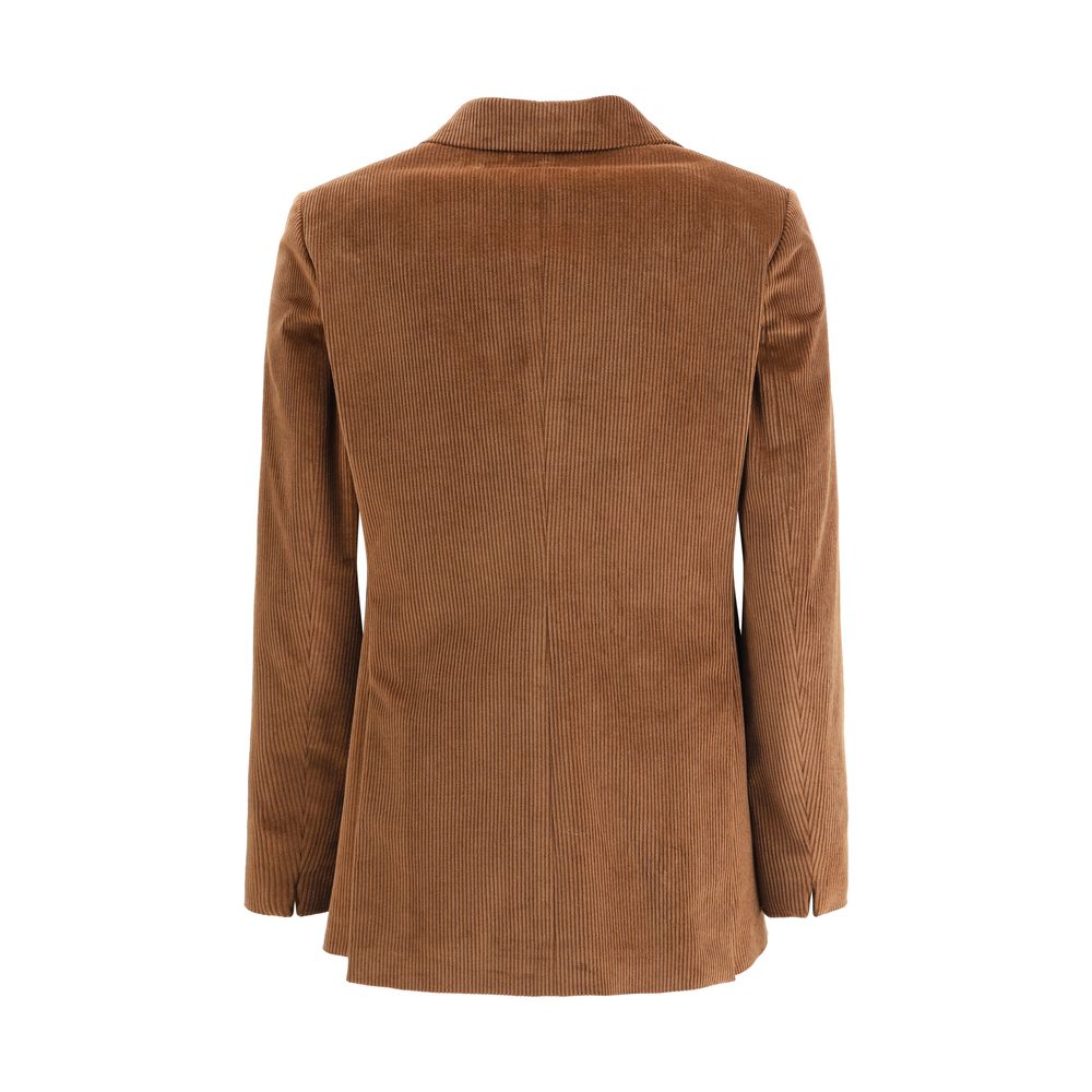 Lardini Brown Cotton Blazer
