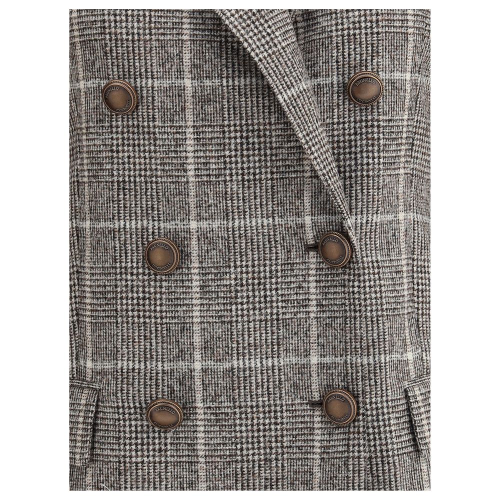 Brunello Cucinelli Gray Alpaca Vicugna Pacos Blazer