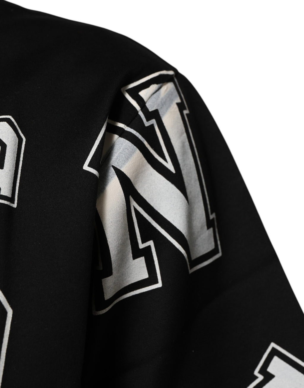 Dolce & Gabbana Black Cotton Letter Print Short Sleeve T-shirt