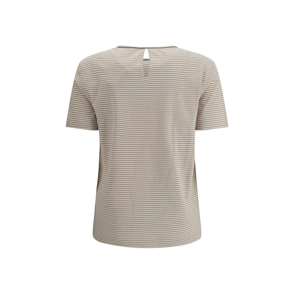 Brunello Cucinelli Beige Cotton T-Shirt