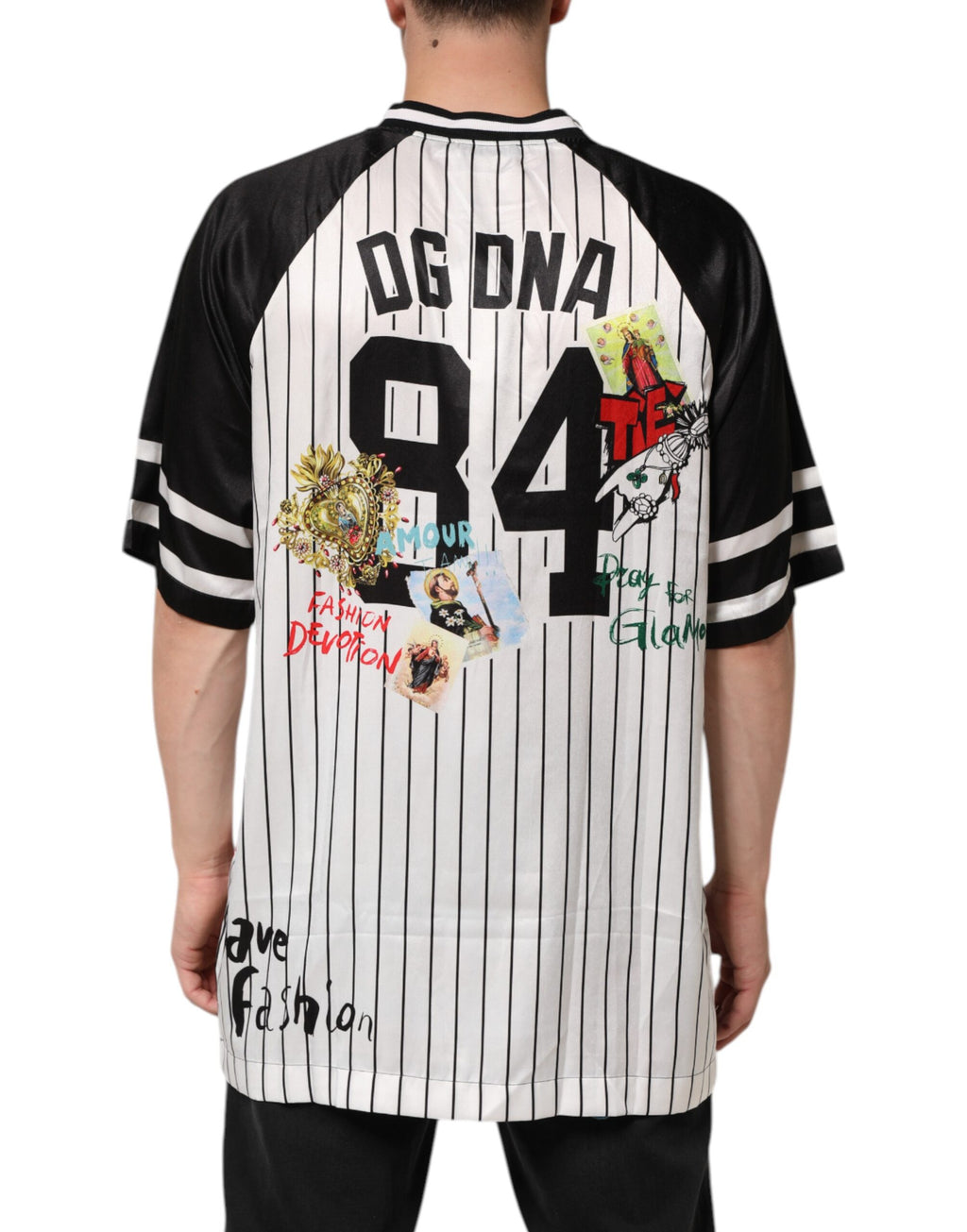 Dolce & Gabbana Tradizione Graffiti Print Oversized Men T-shirt
