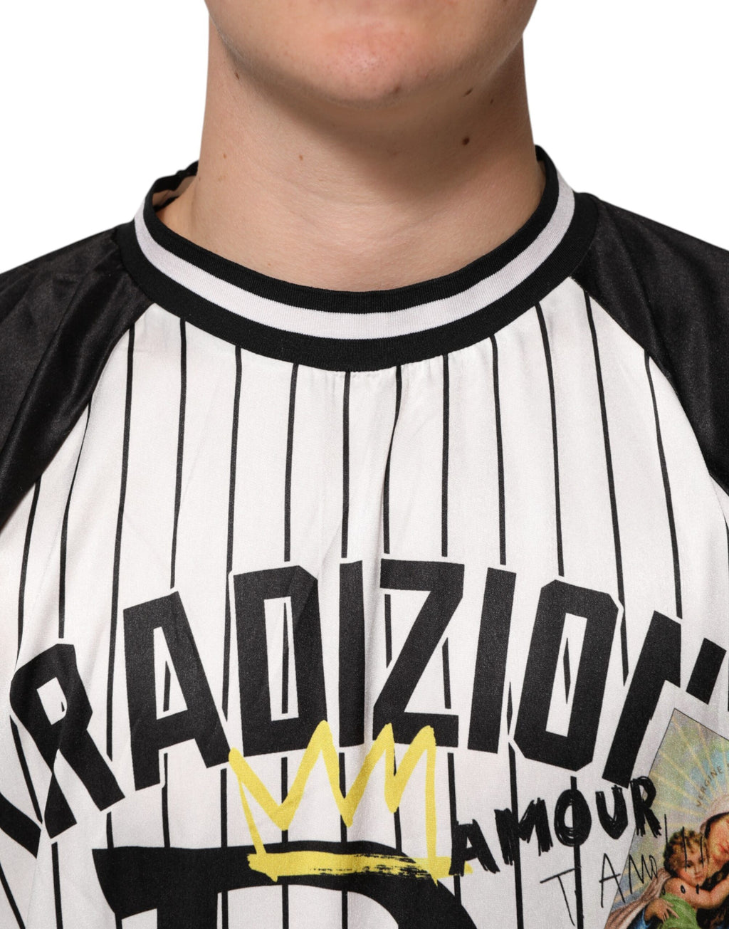 Dolce & Gabbana Tradizione Graffiti Print Oversized Men T-shirt