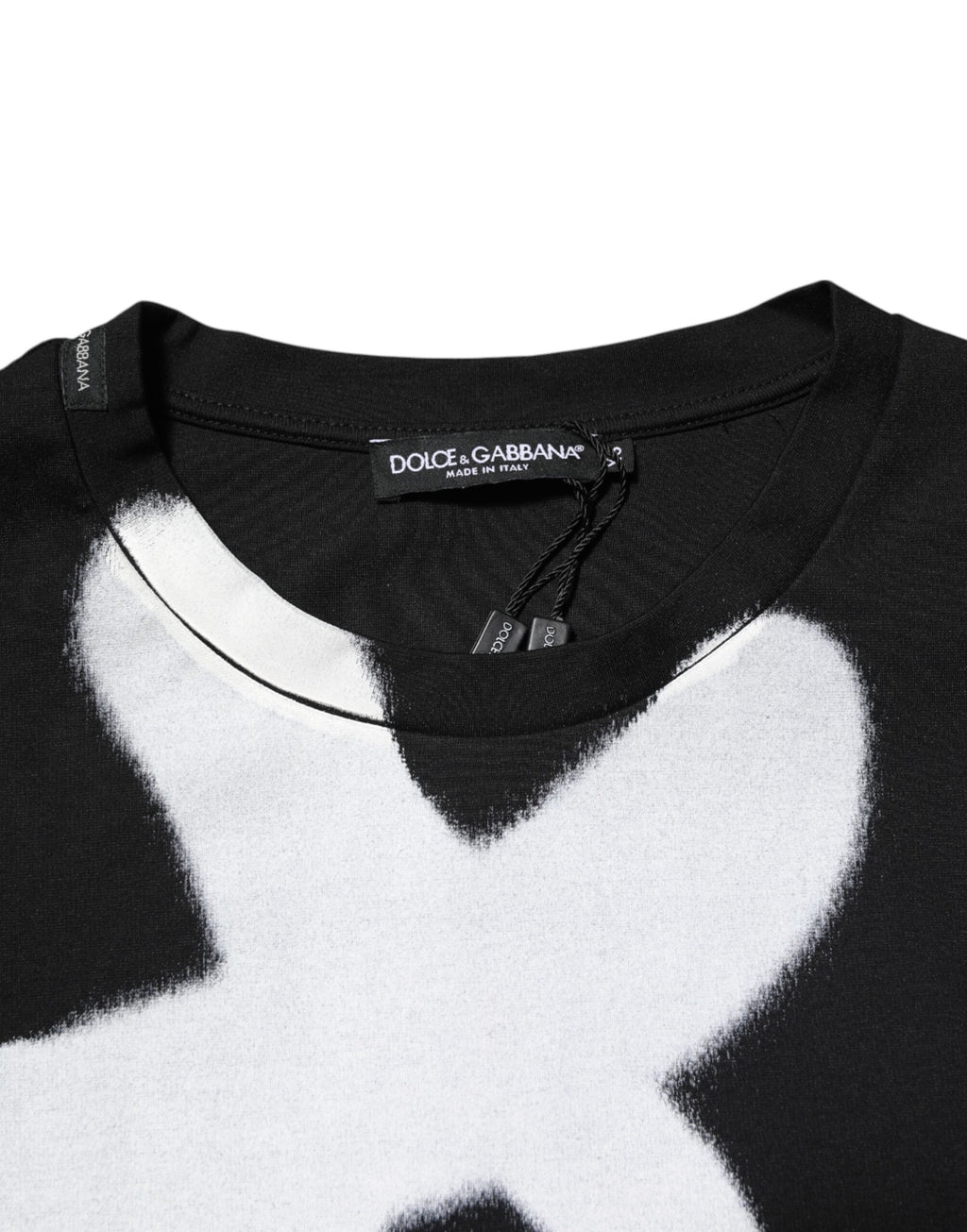 Dolce & Gabbana Black Cotton DG Logo Graffiti Short Sleeve T-shirt