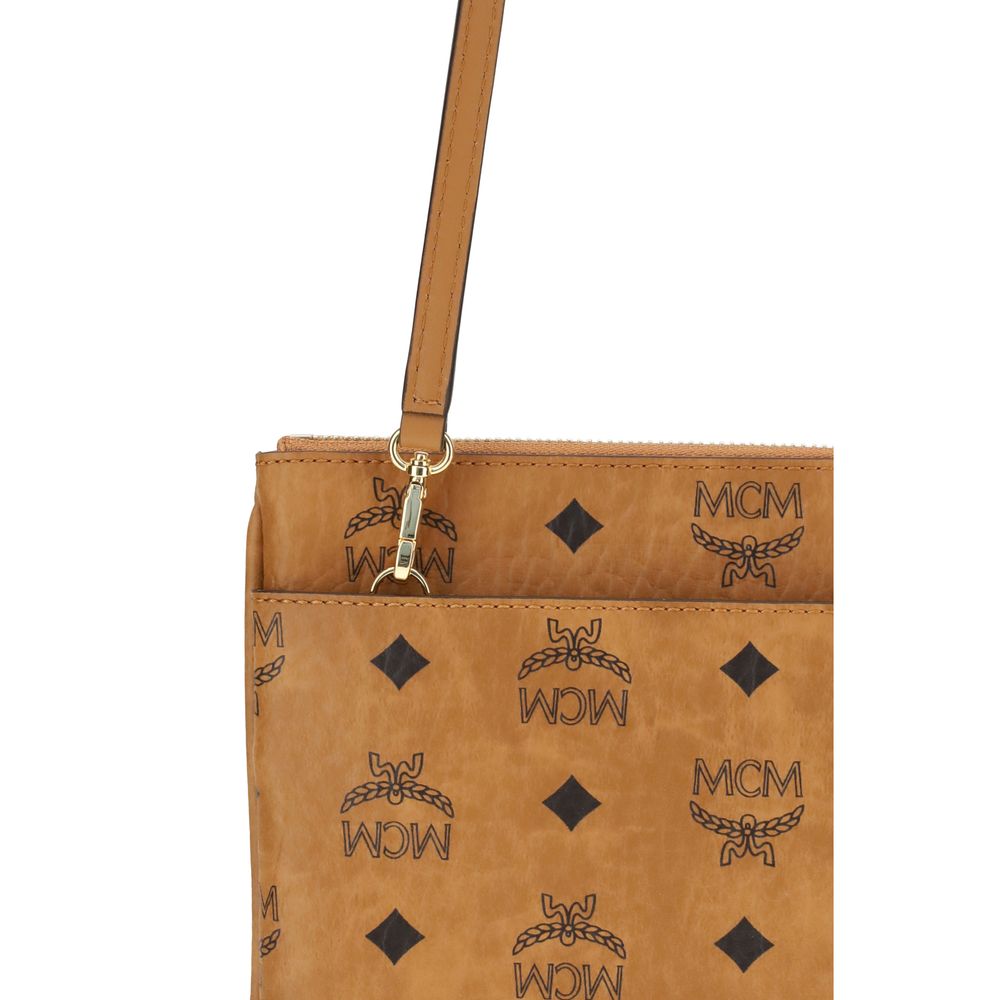 MCM Brown Polyethylene Clutch Bag