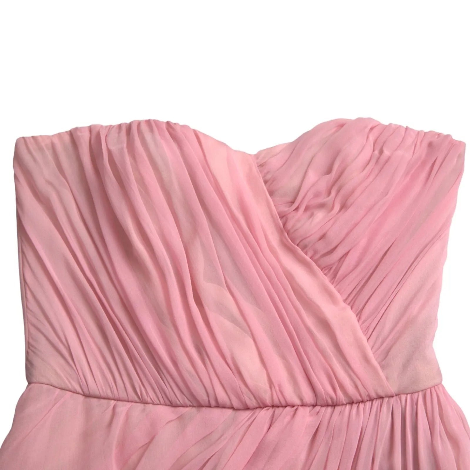 Dolce & Gabbana Pink Silk Strapless Maxi A-line Gown Dress