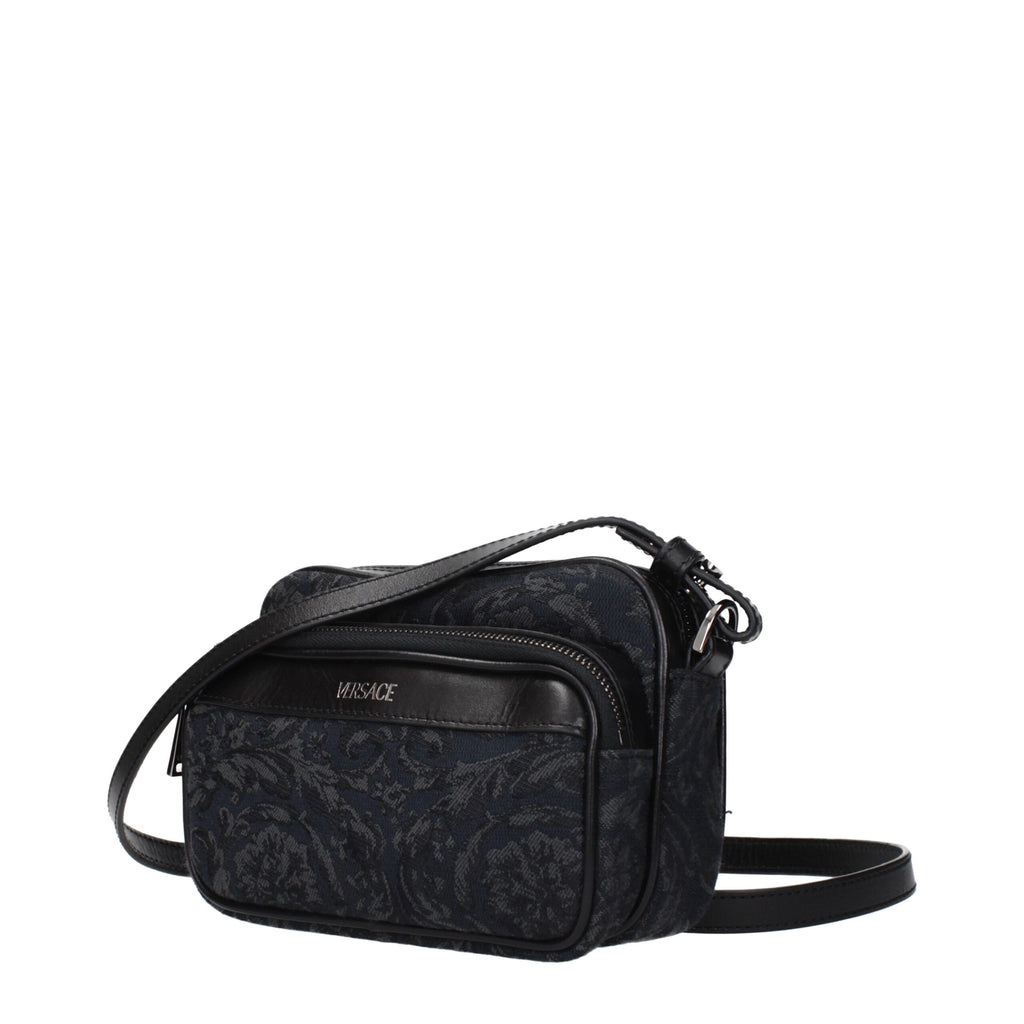 Versace Black Fabric Crossbody Bags