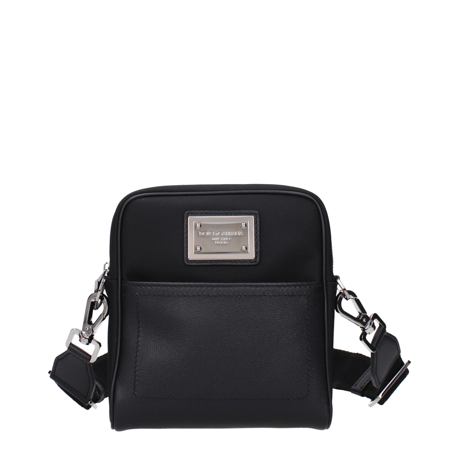 Dolce & Gabbana Black Fabric Crossbody Bags