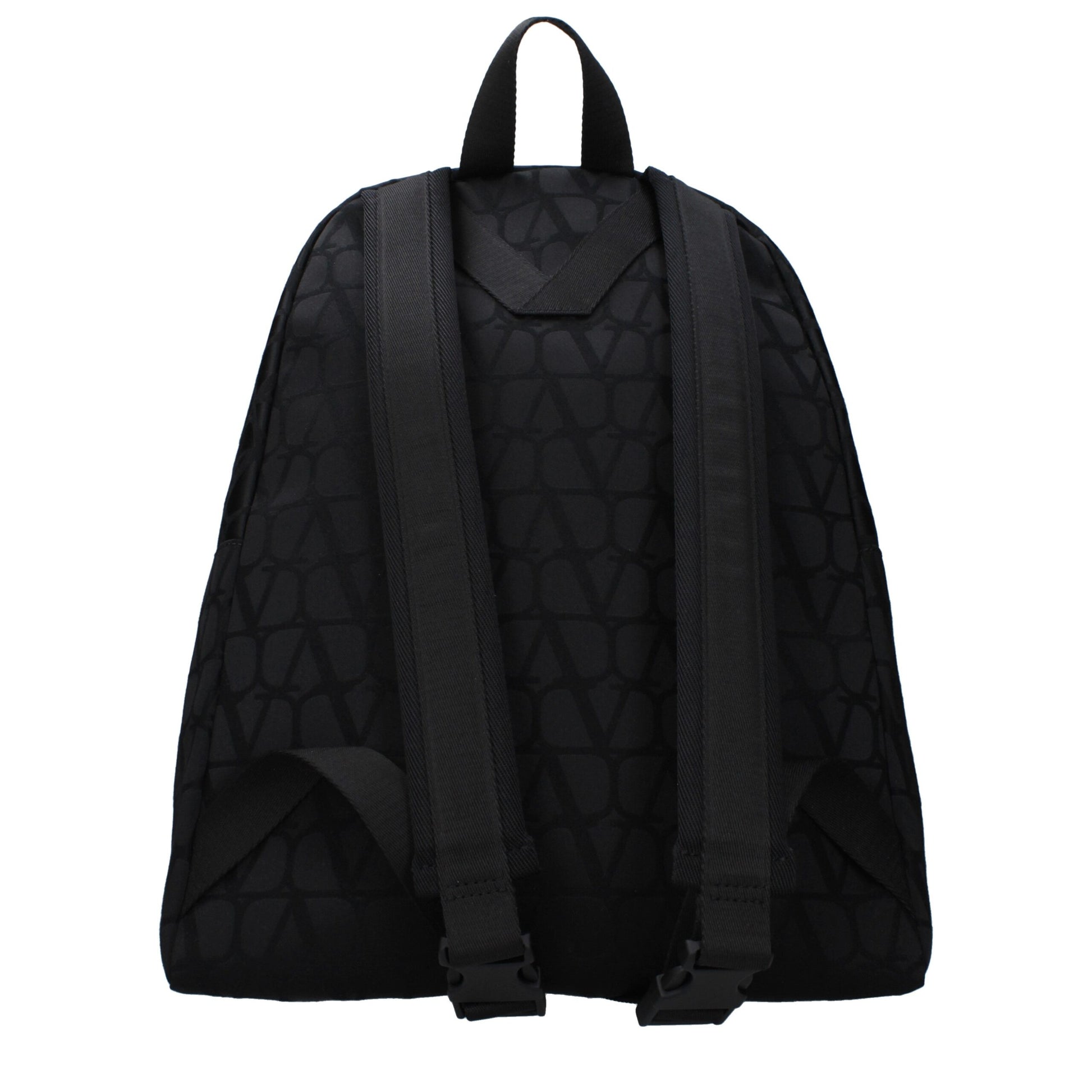 Valentino Garavani Black Fabric Backpacks