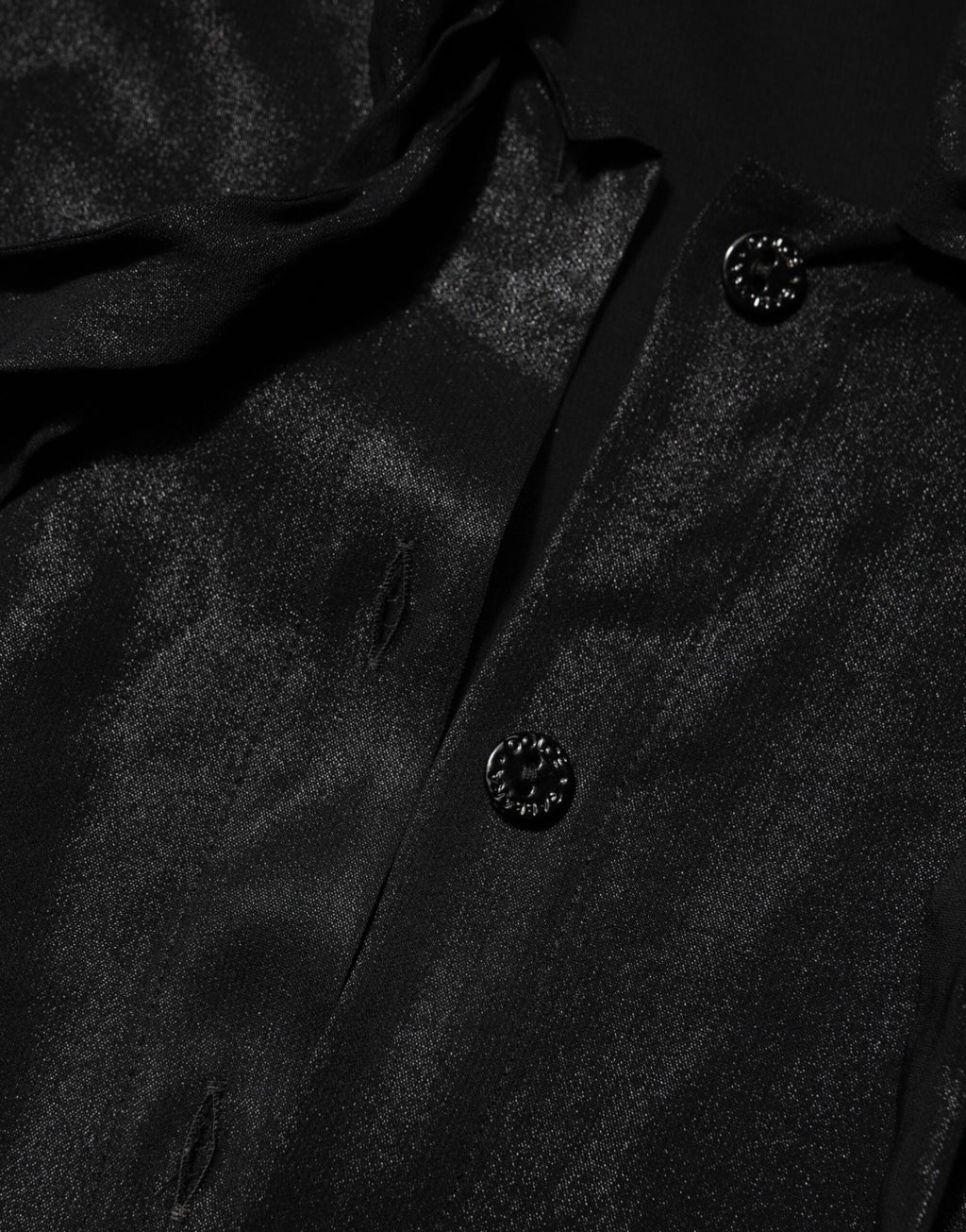 Dolce & Gabbana Black Viscose Long Sleeve Tie Neck Blouse Top