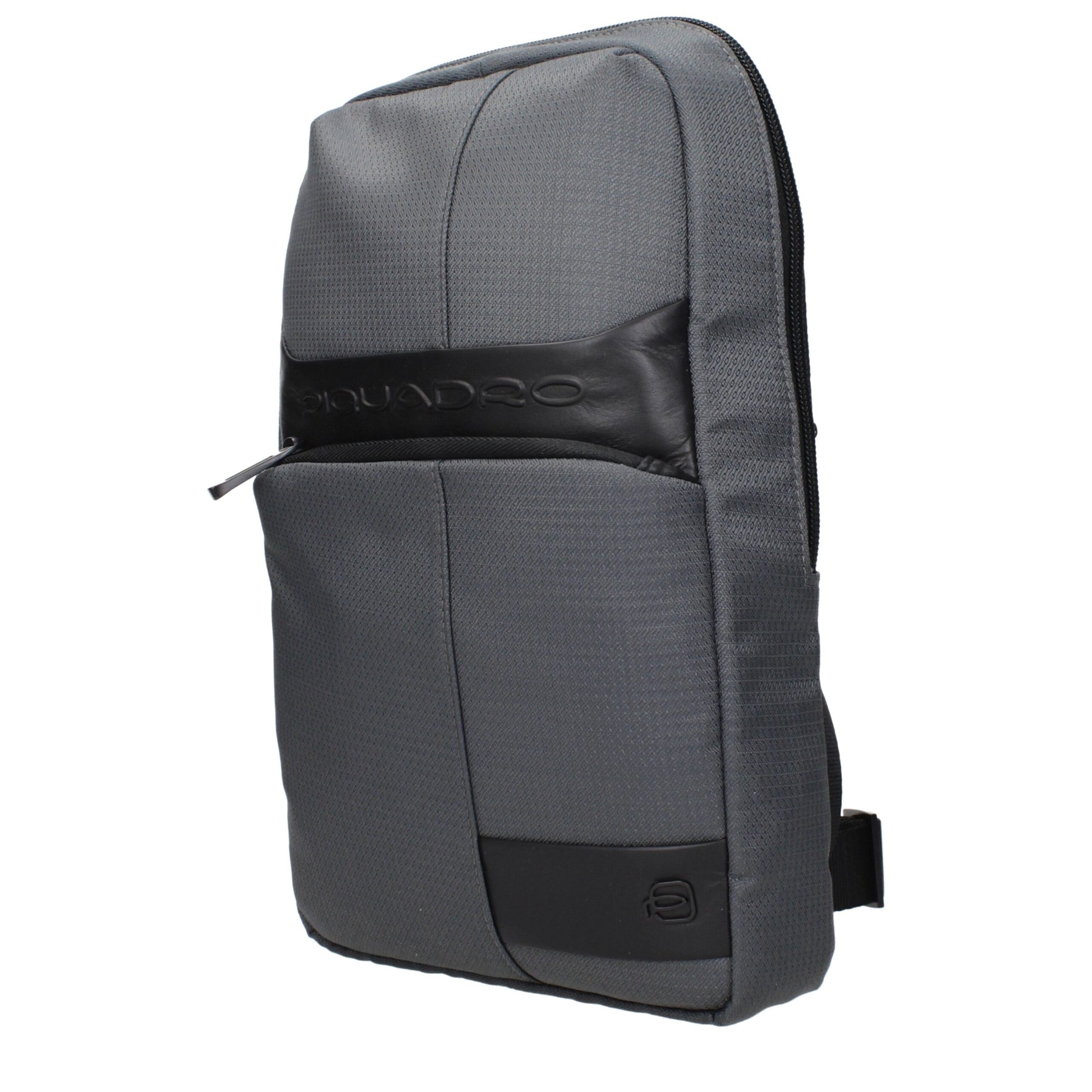 Piquadro Gray Fabric Crossbody Bag