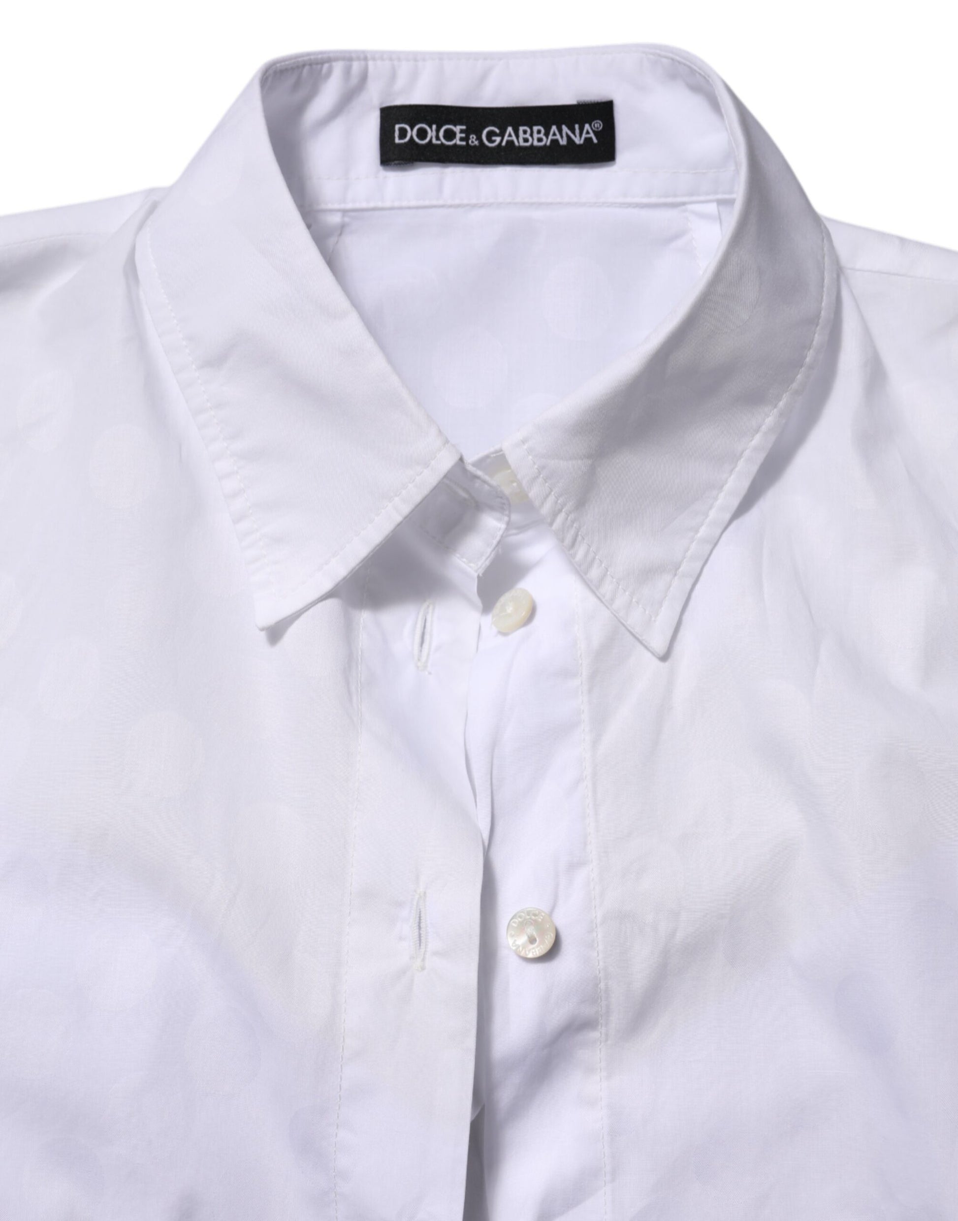 Dolce & Gabbana White Collared Short Sleeve Polo Shirt Top