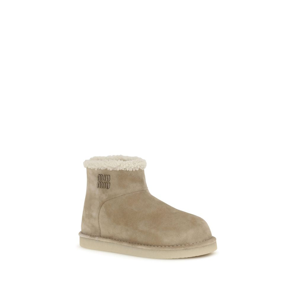 Miu Miu Furry Ankle Boots