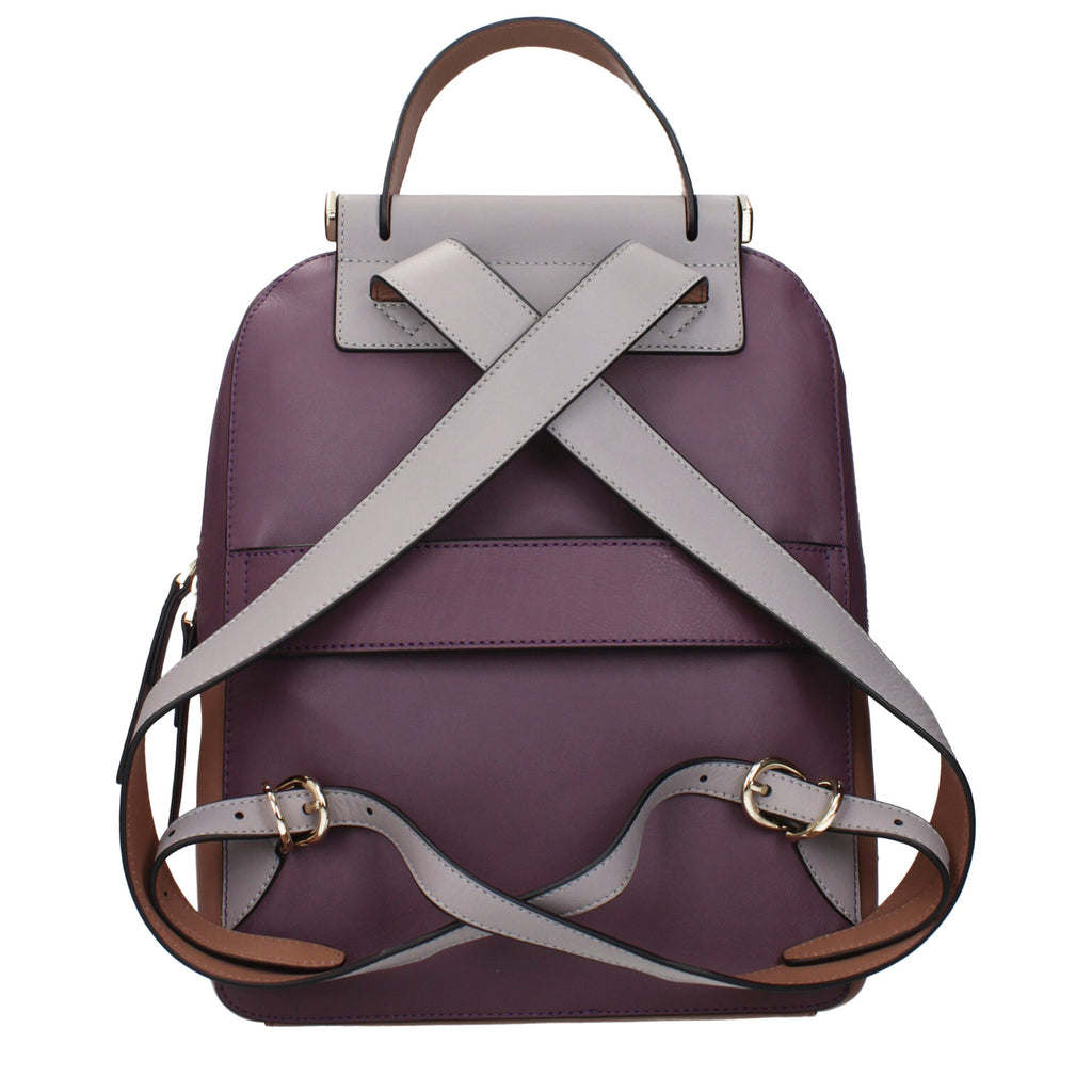 Piquadro Purple Leather Backpack
