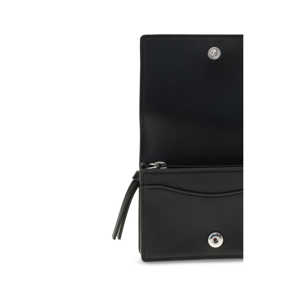 Ganni GANNI CARD HOLDER WITH FLAP BLUE DOG