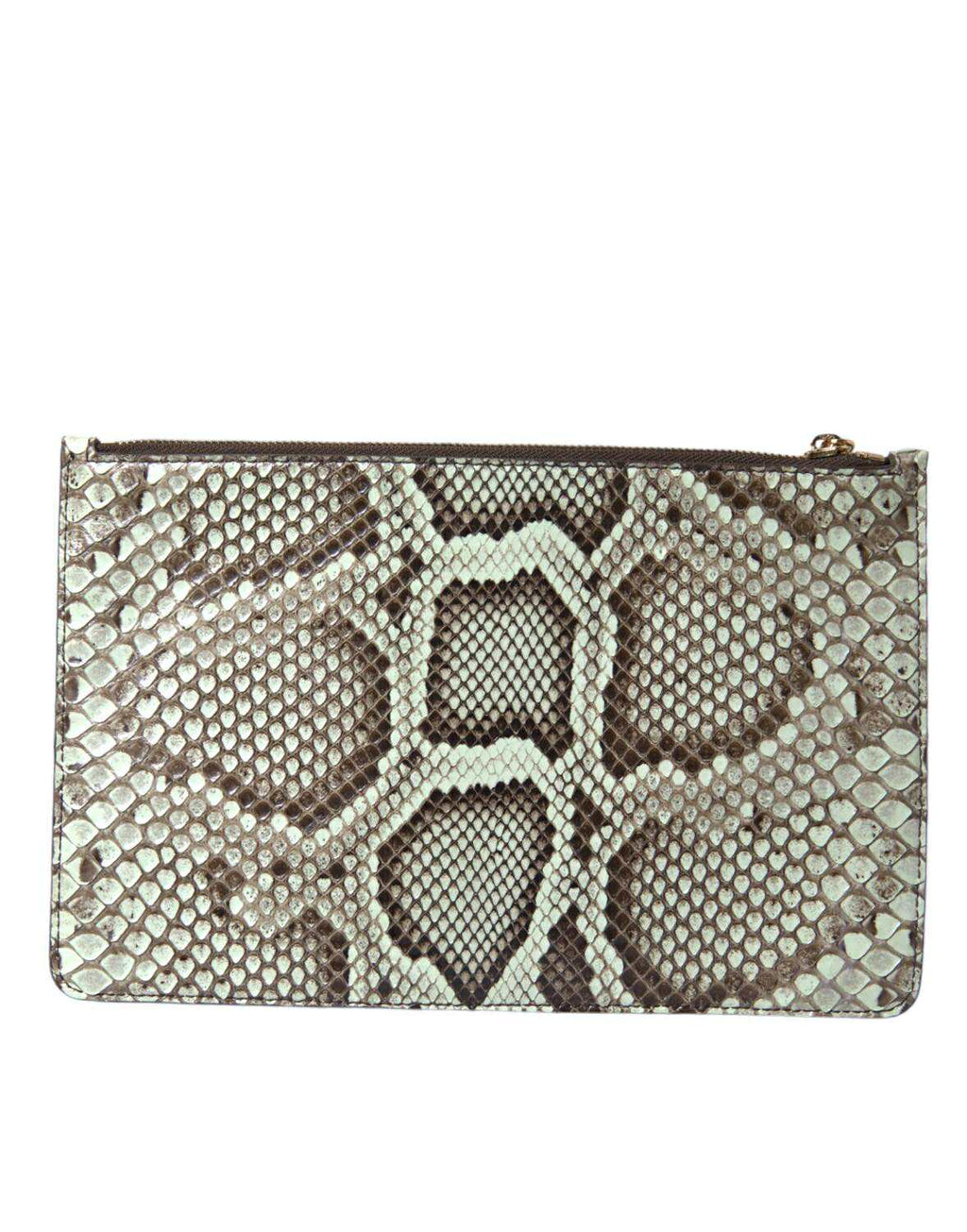 Dolce & Gabbana Verde Acqua Exotic Leather Gold DG Logo Clutch Borse Bag