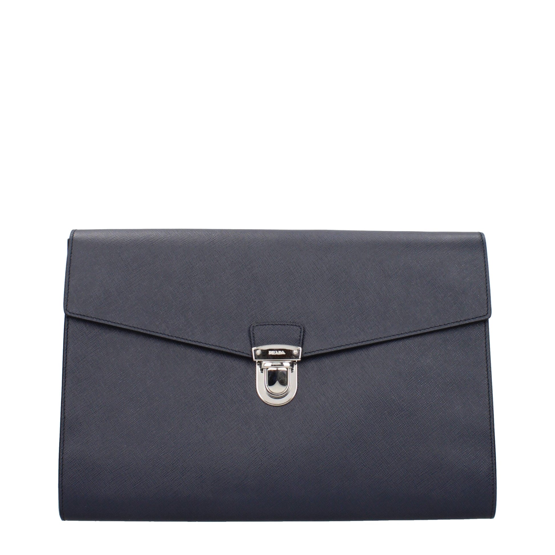 Prada Blue Leather Clutch Bags