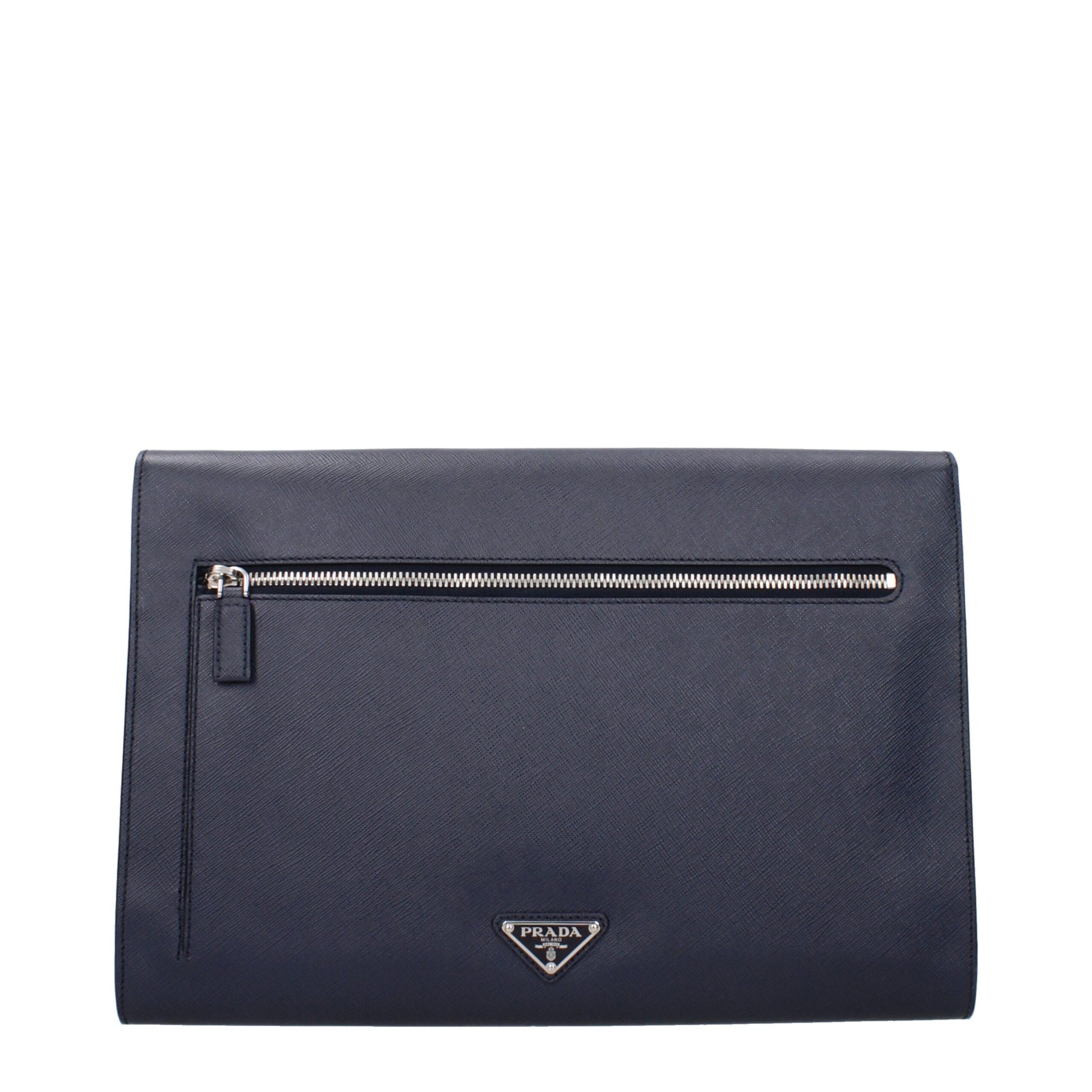 Prada Blue Leather Clutch Bags