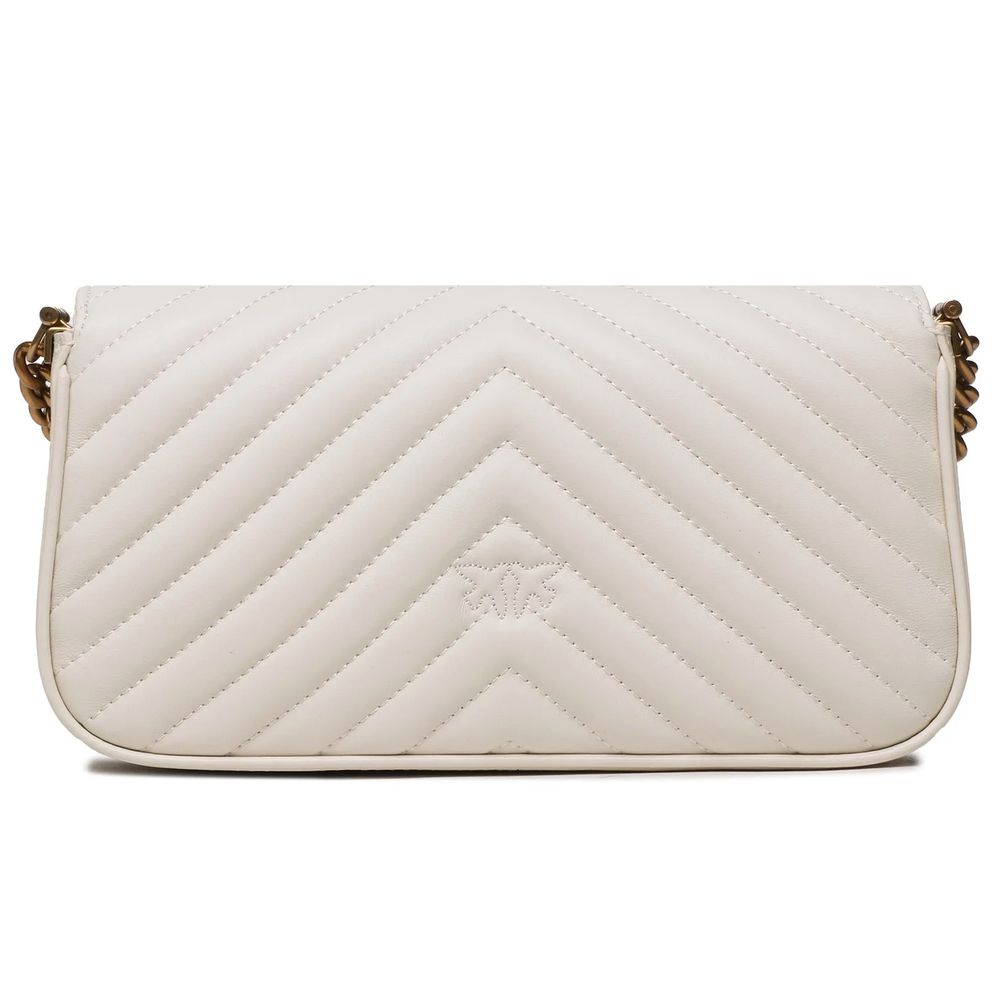 PINKO White Calfskin Women Crossbody Bag