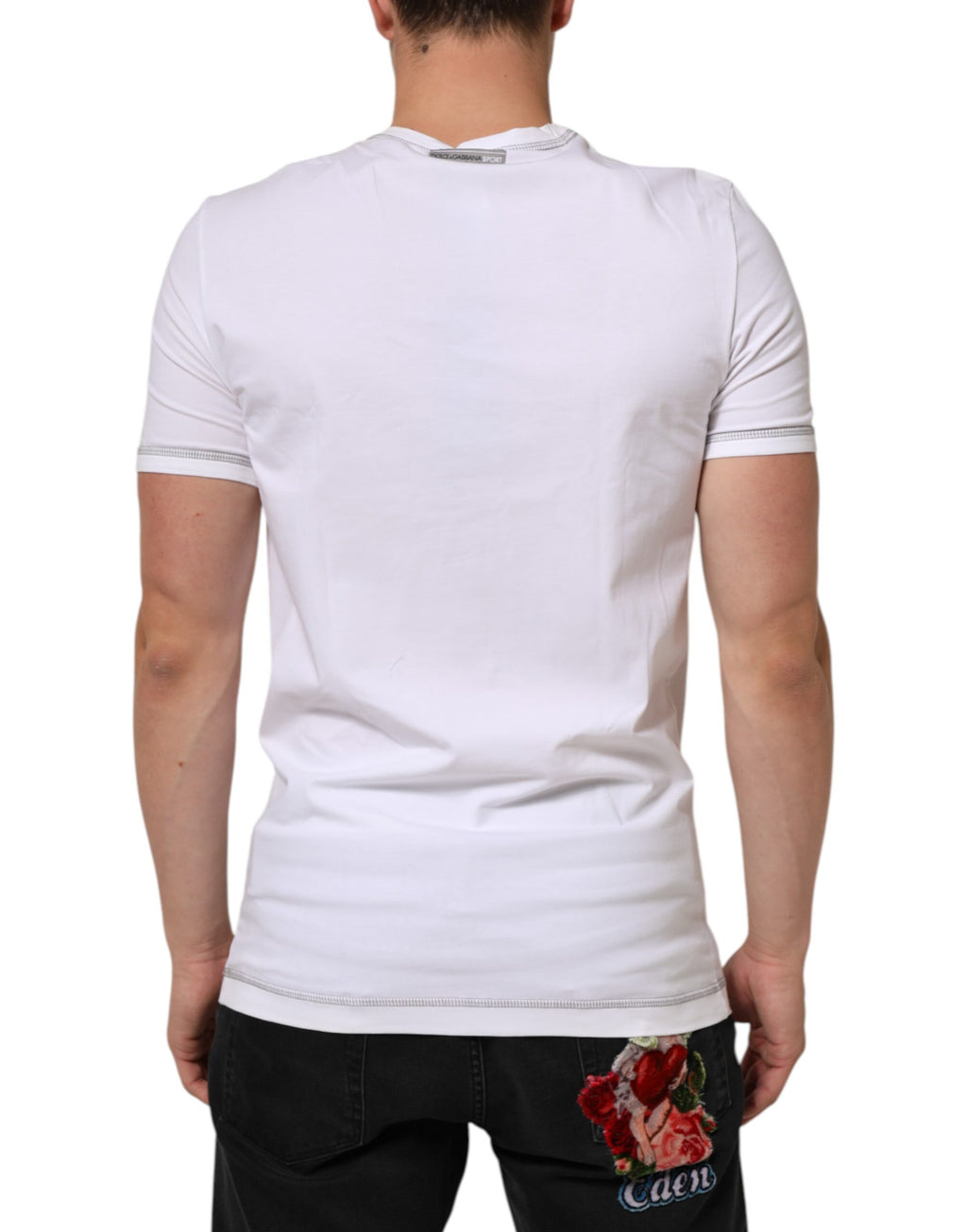 Dolce & Gabbana White Cotton Round Neck Men Underwear T-shirt