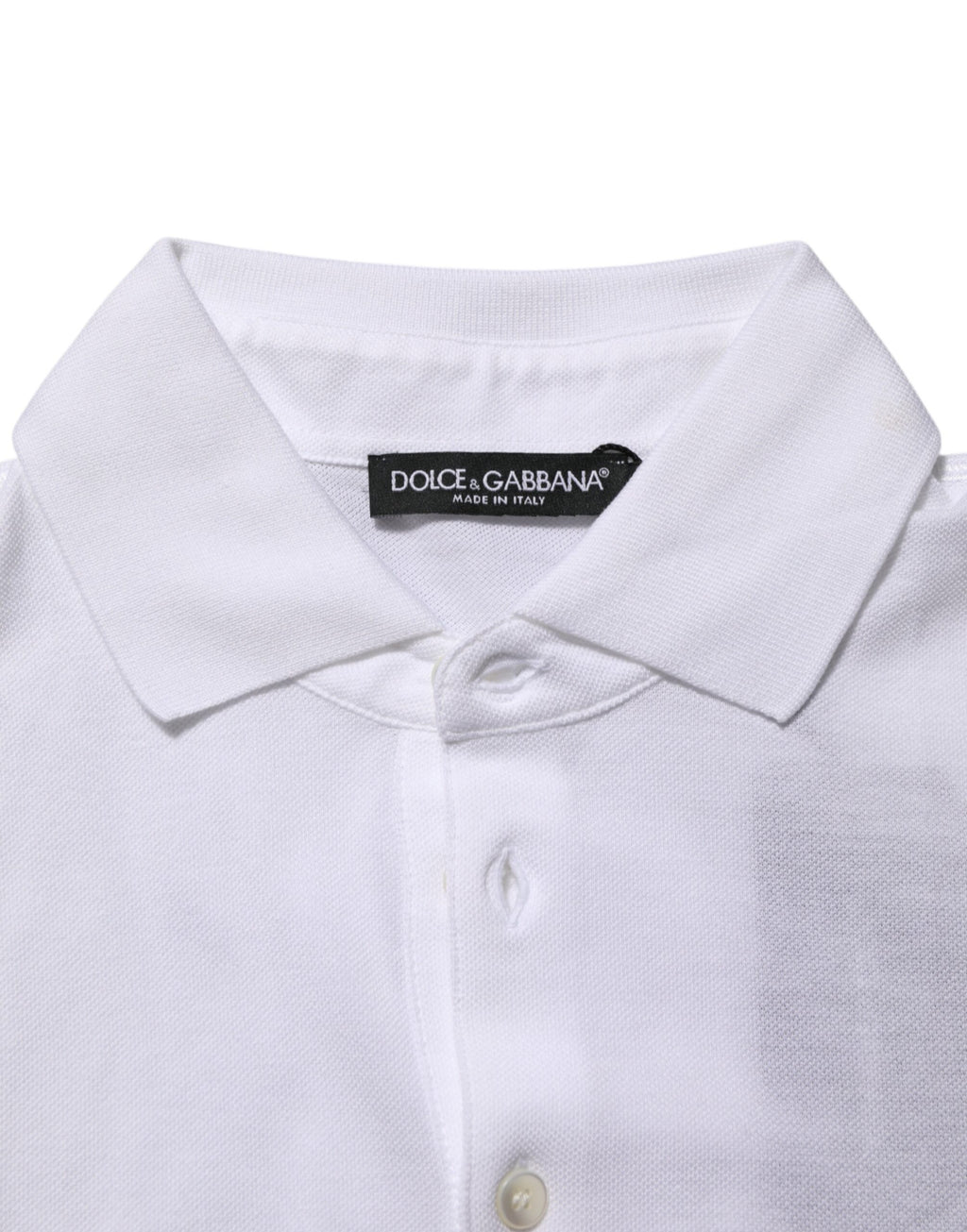 Dolce & Gabbana White Collared Short Sleeves Polo Men T-shirt