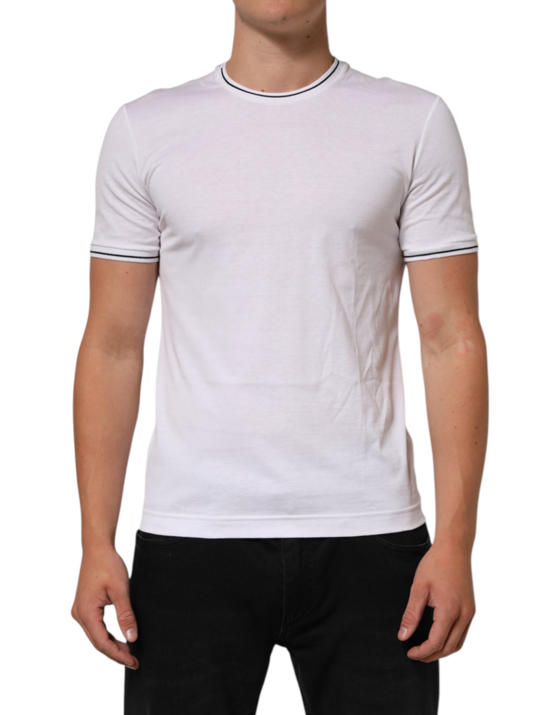 Dolce & Gabbana White Short Sleeves Round Neck Men Underwear T-shirt