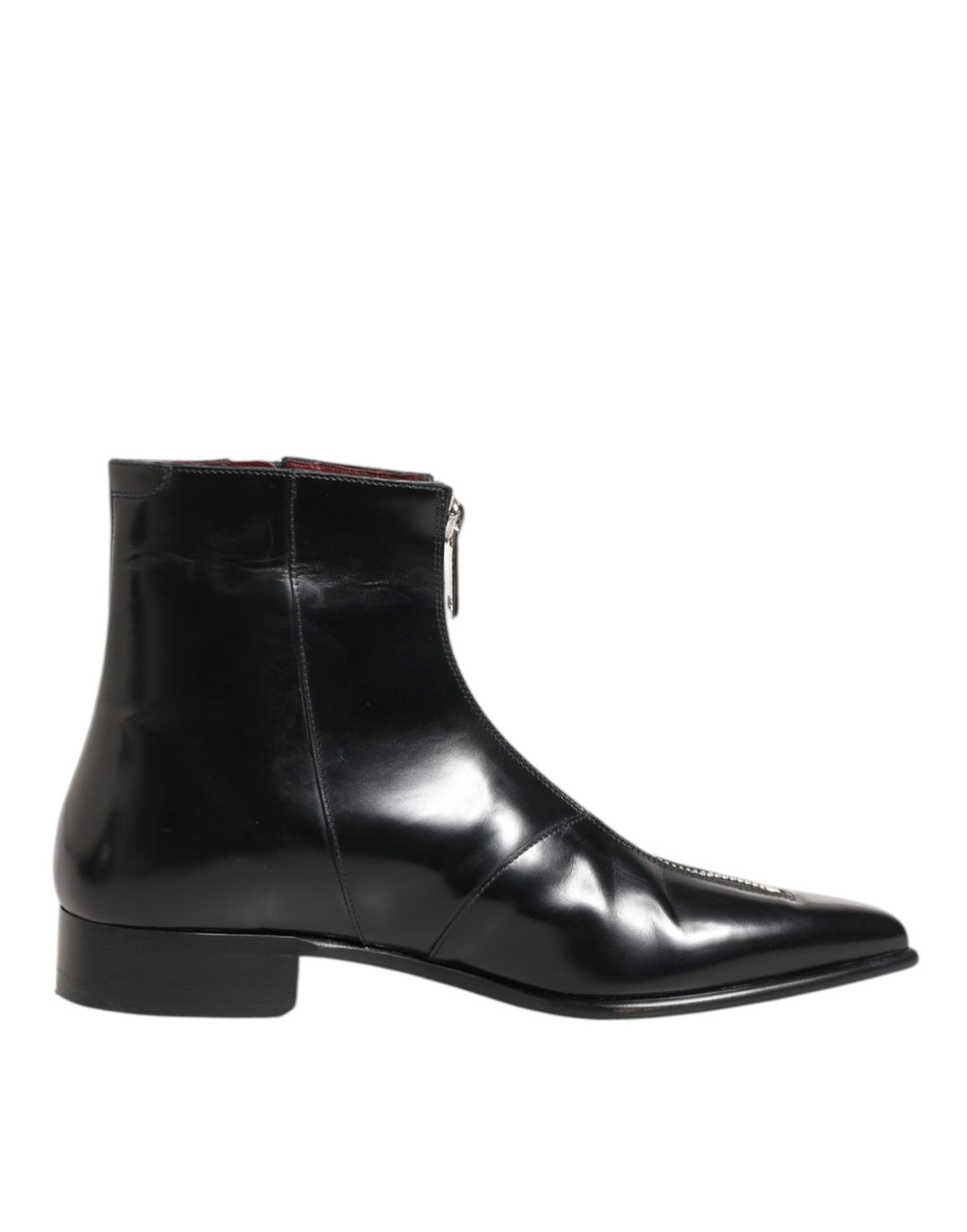 Dolce & Gabbana Black Calfskin Leather Men SHORT Boots Shoes